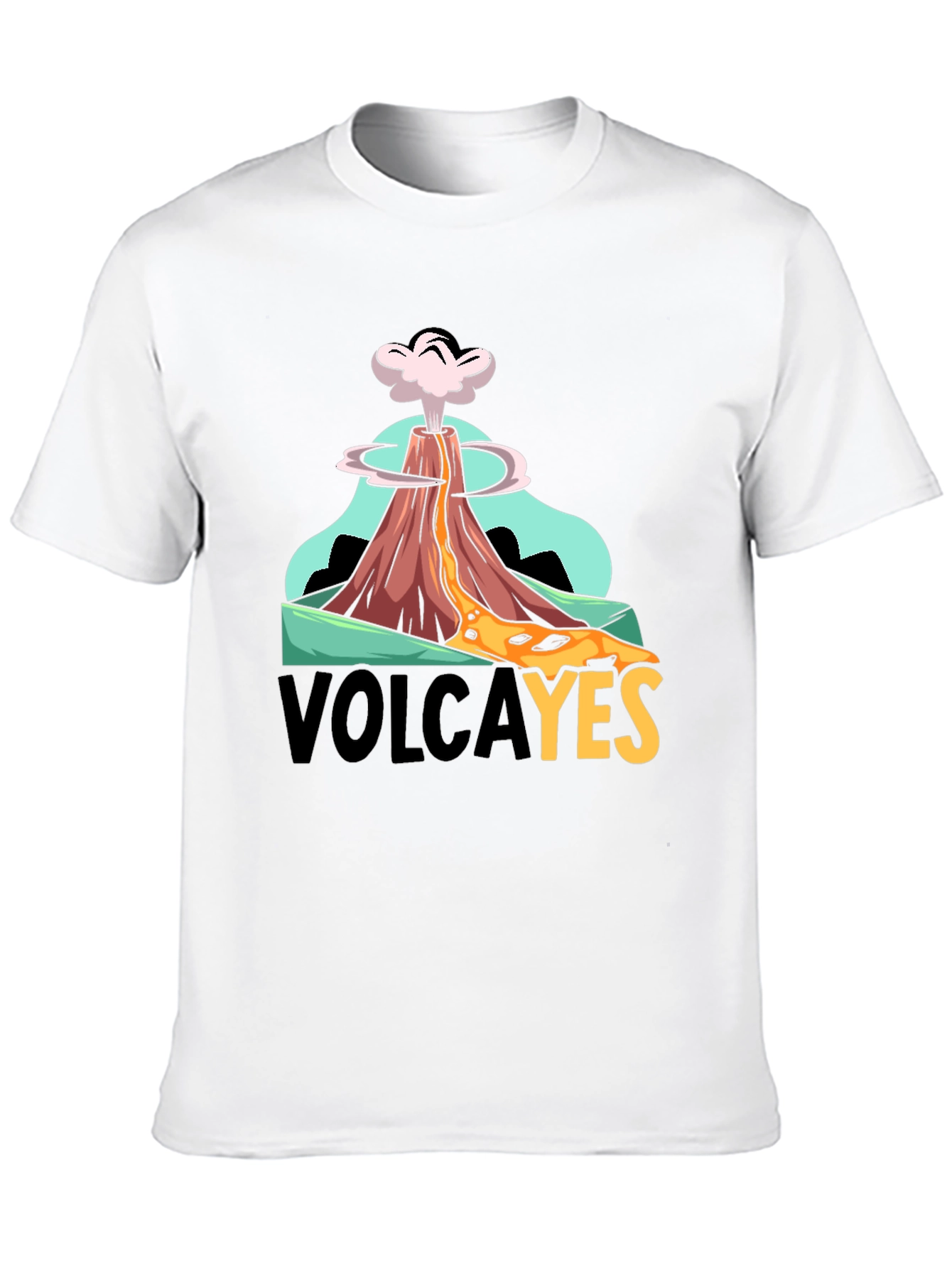 Black VolcaYES T-Shirt - Volcano Graphic Tee view 10
