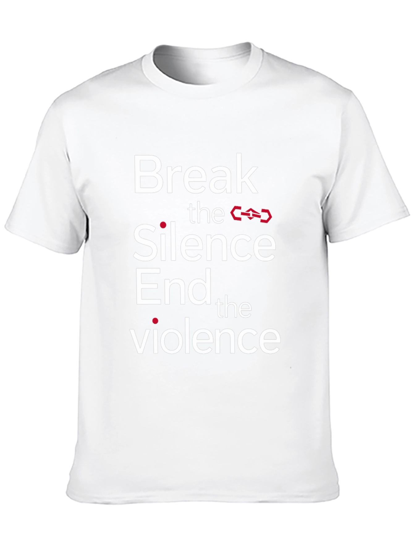 Black Break the Silence End the Violence Black T-Shirt view 10