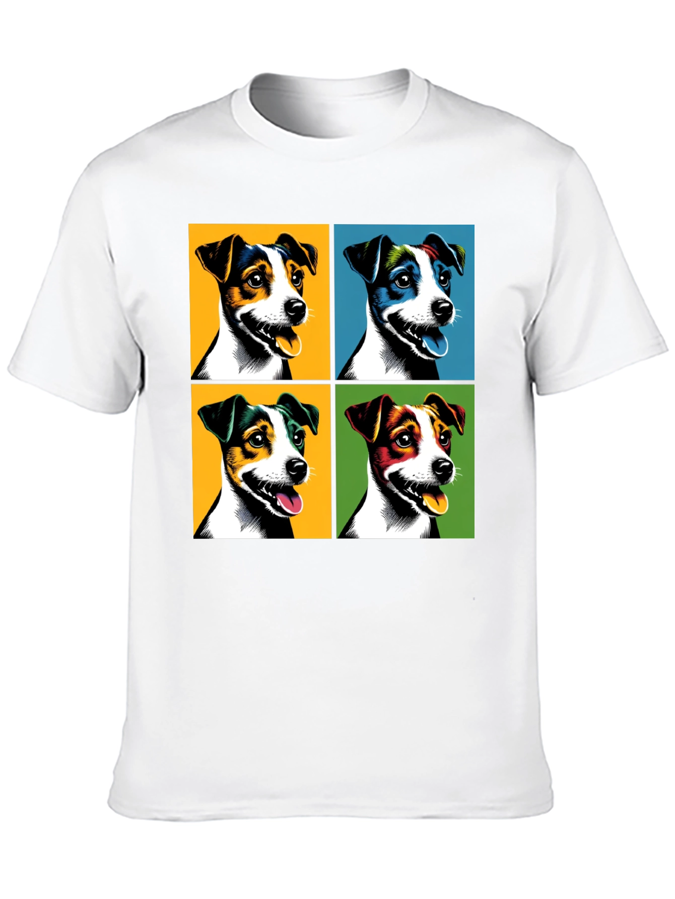 Black Pop Art Dog Portrait Tee - Unique Graphic T-Shirt view 10
