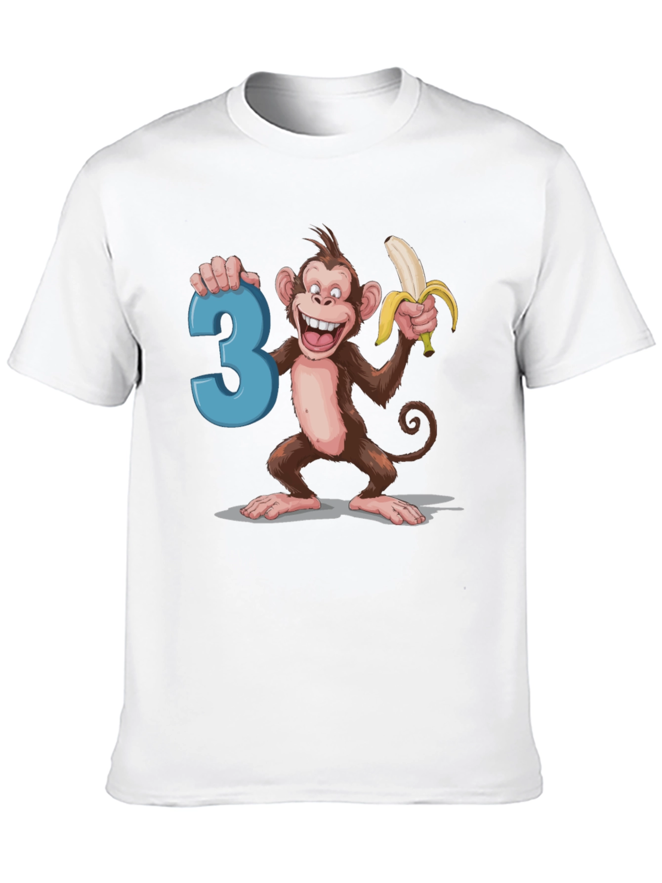 Black Monkey 3rd Birthday T-Shirt view 10