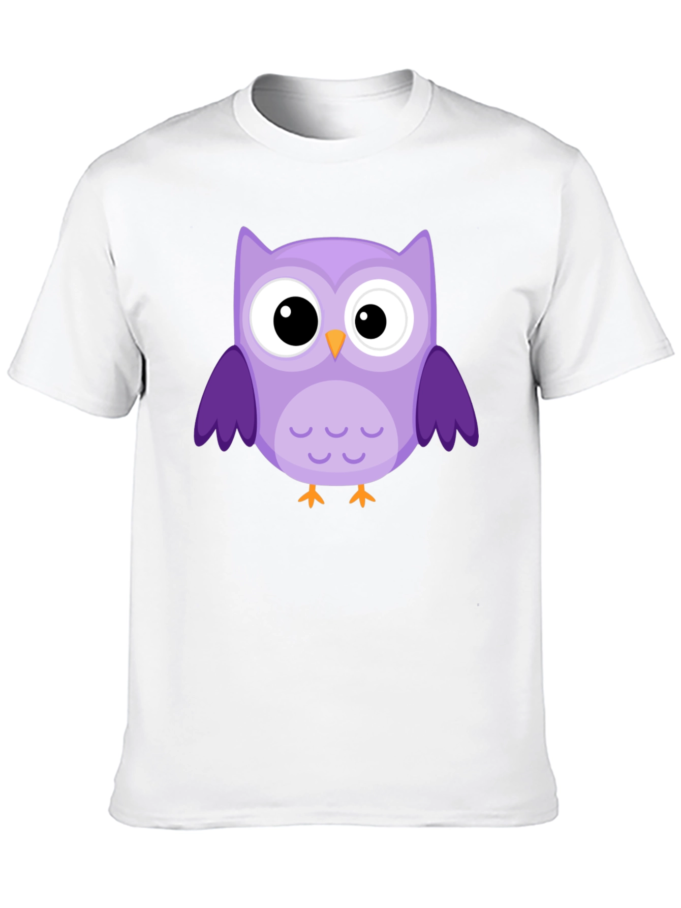 Black Cute Owl Graphic T-Shirt - Black Cotton Tee view 10