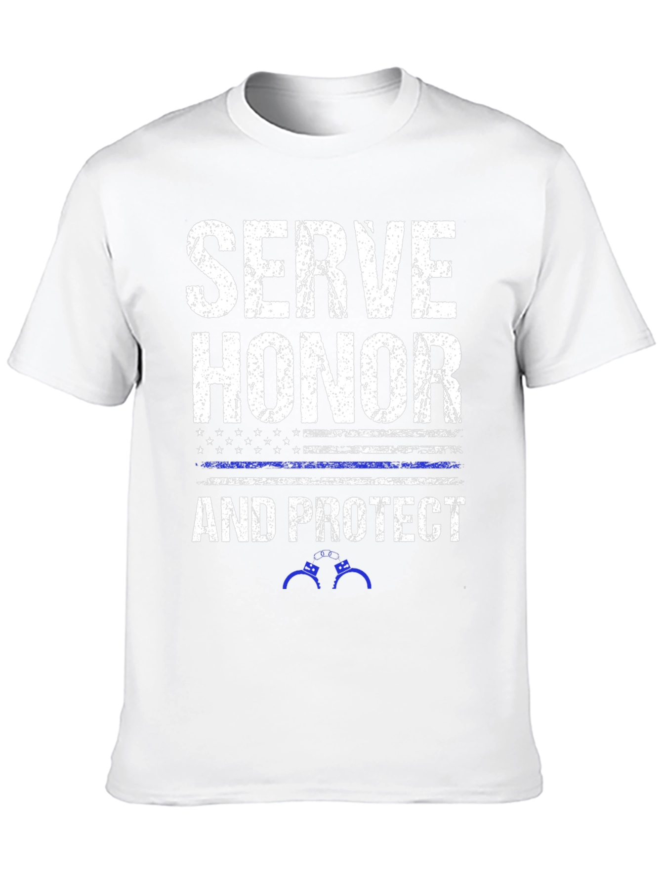 Black Serve Honor Protect Police T-Shirt view 10