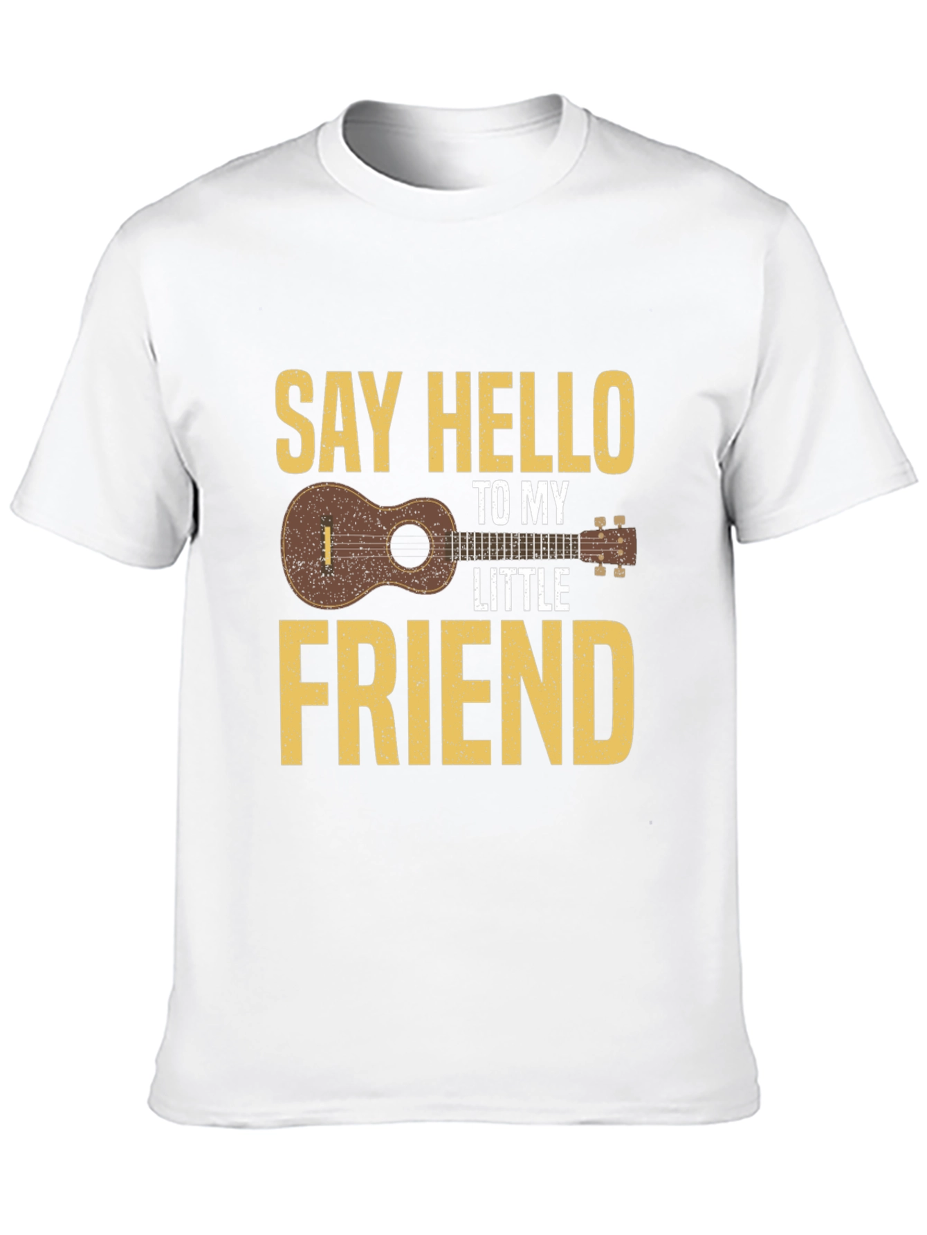 Black Say Hello To My Little Friend Ukulele T-Shirt view 10