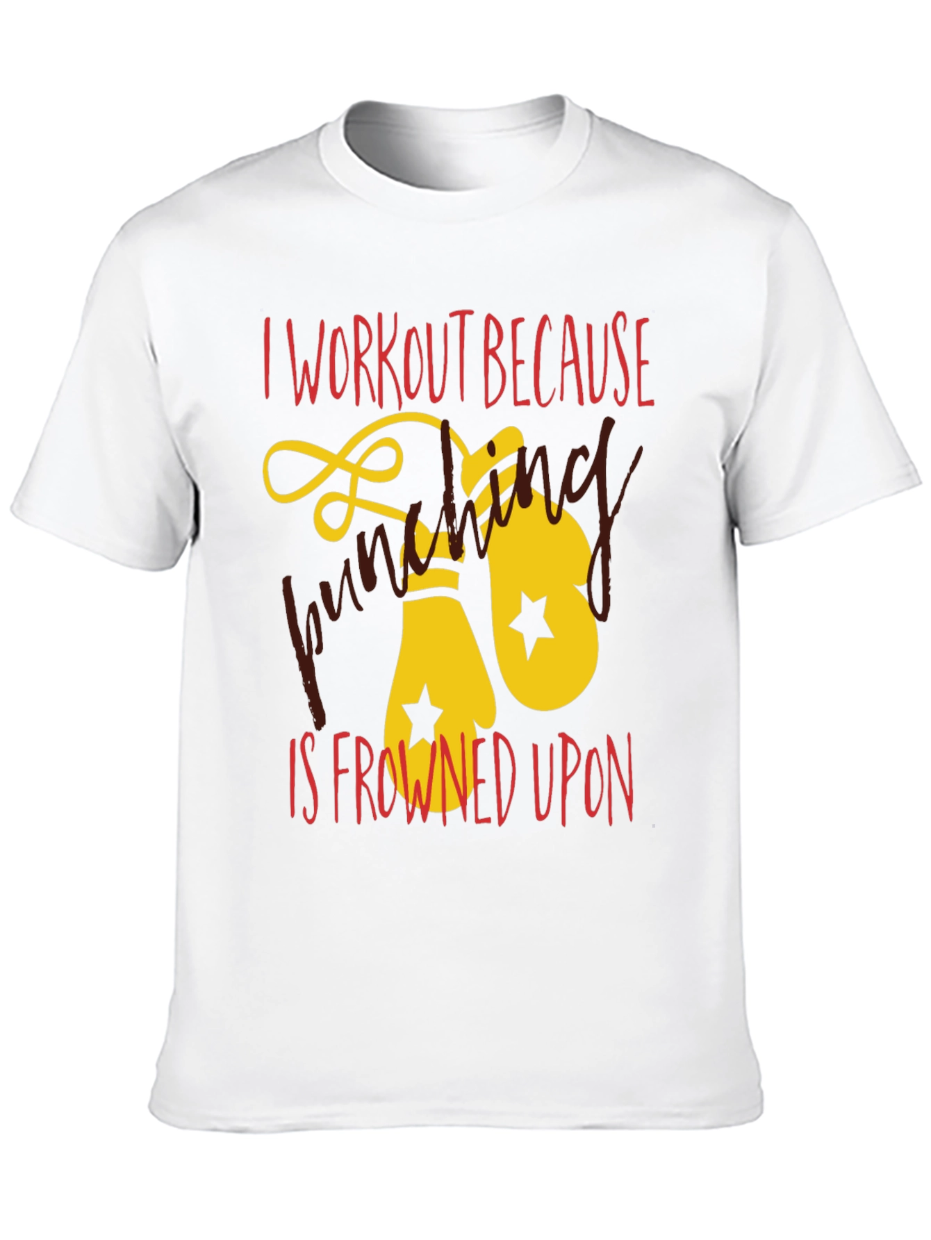 Black Workout Boxing Gloves T-Shirt view 10