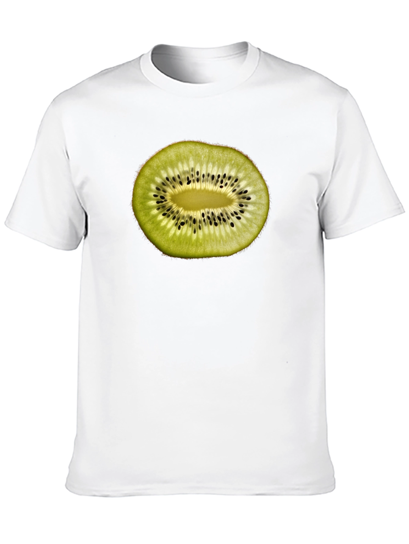 Black Kiwi Fruit Slice Graphic T-Shirt - Black view 10