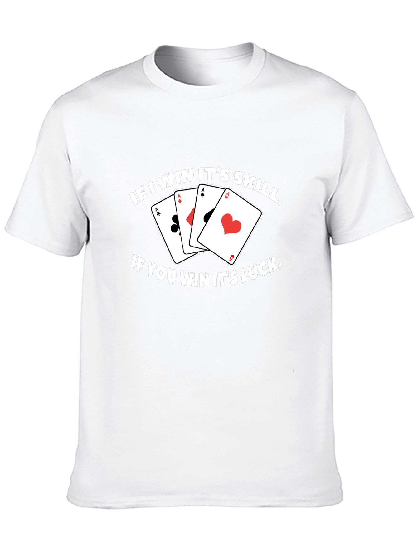 Black Funny Poker T-Shirt - If I Win It's Skill! view 10