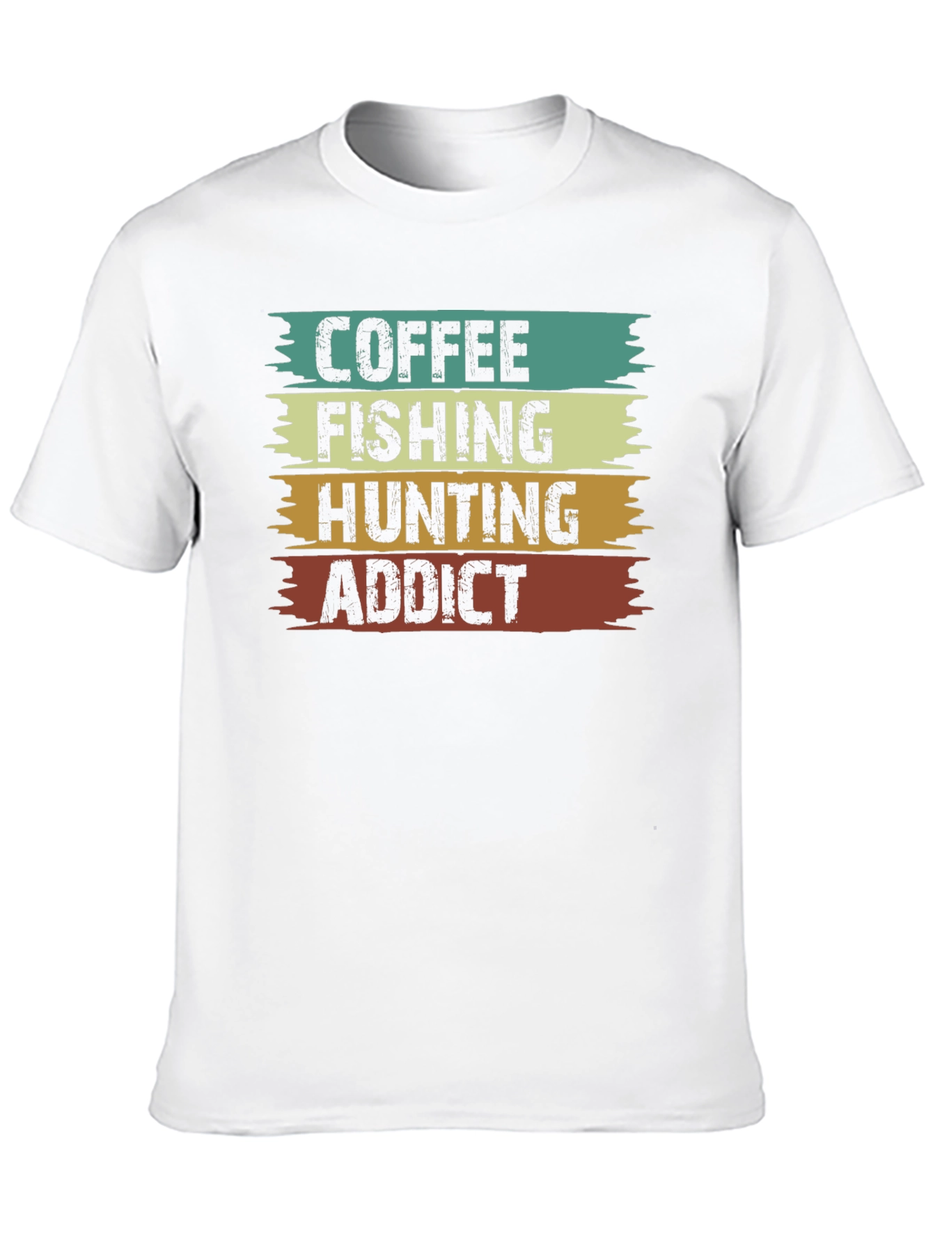 Black Coffee Fishing Hunting Addict Tee view 10