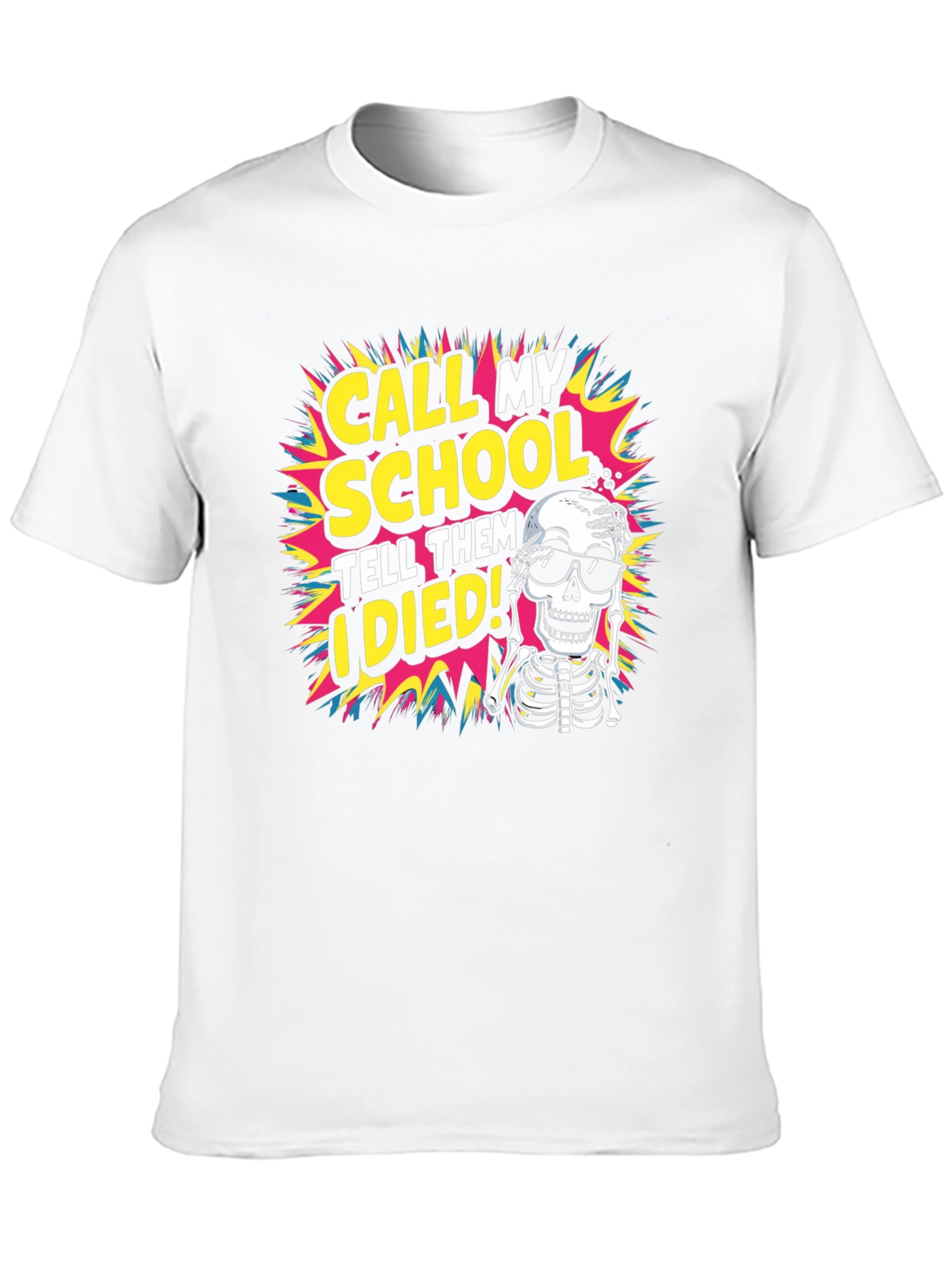 Black Call My School Skeleton T-Shirt view 10