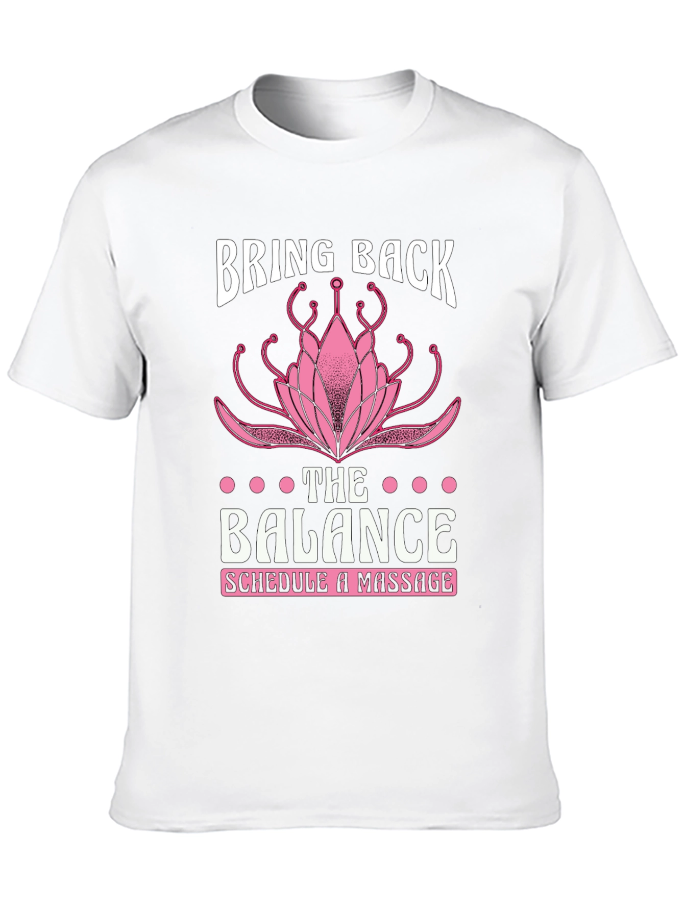 Black Balance Massage T-Shirt - Lotus Design view 10