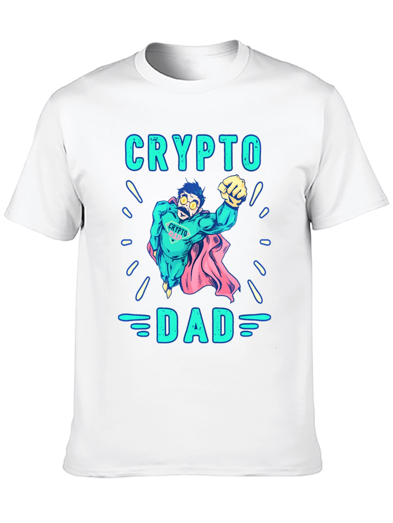 Black Crypto Dad Superhero Black Graphic Tee view 10