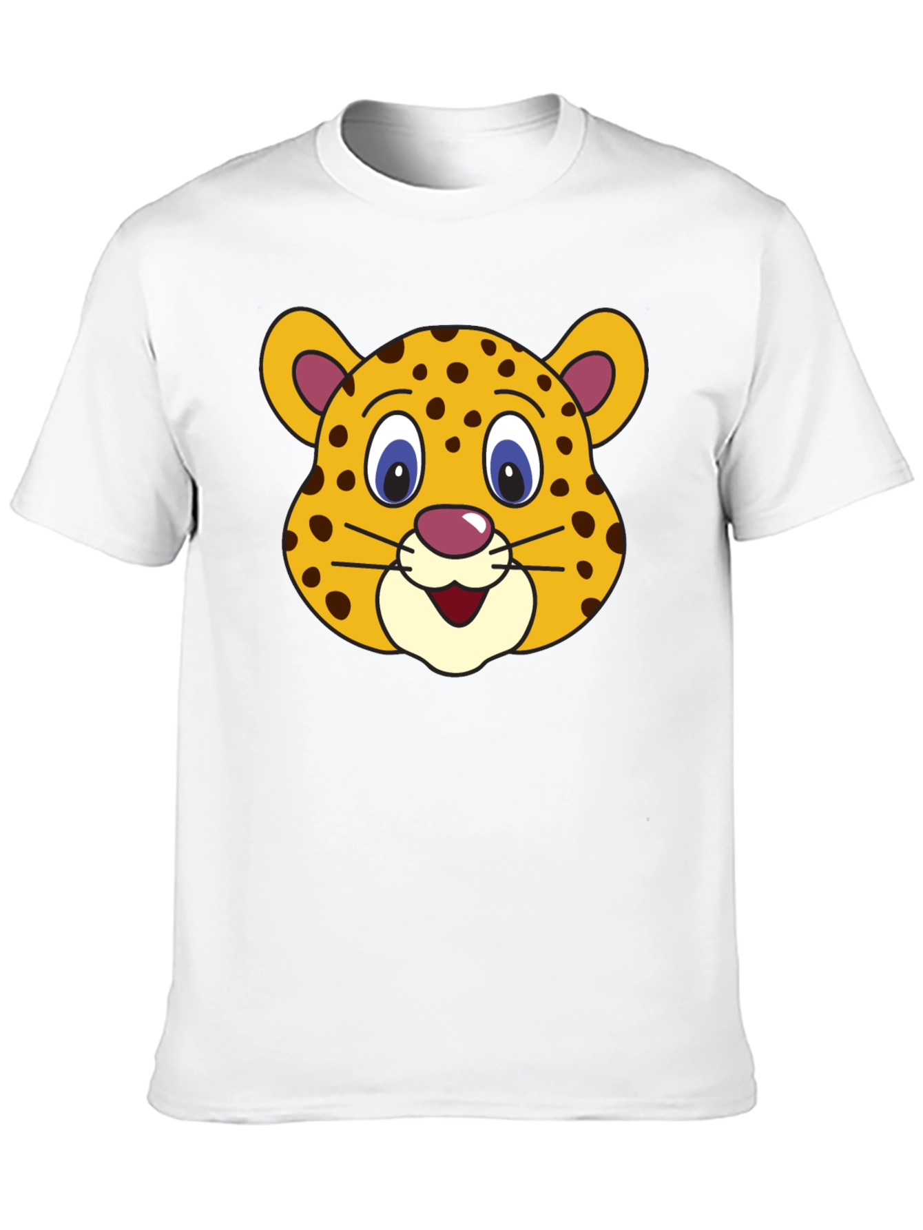 Black Cartoon Leopard Graphic Black T-Shirt view 10