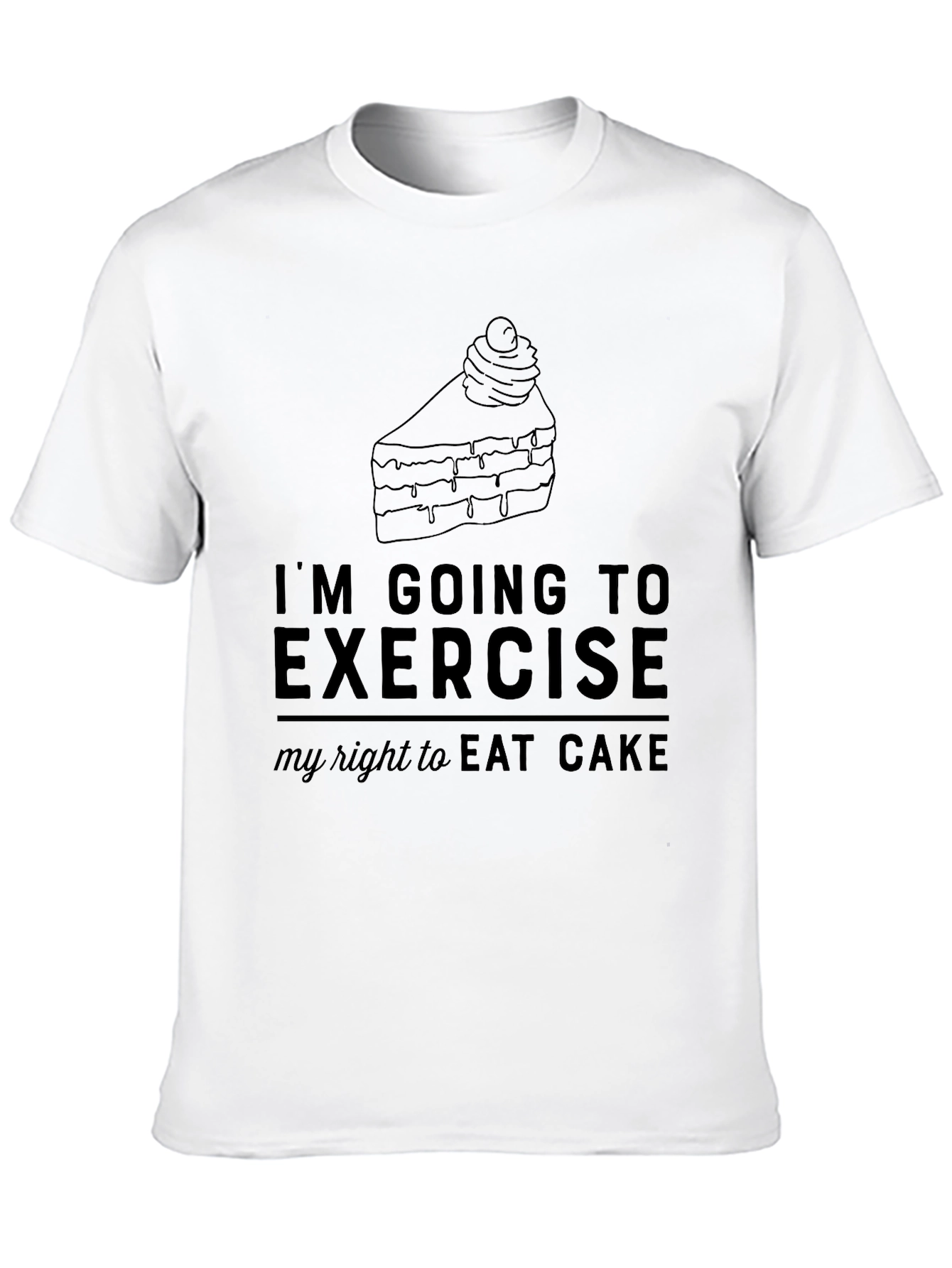 Black Exercise My Right to Eat Cake T-Shirt view 10