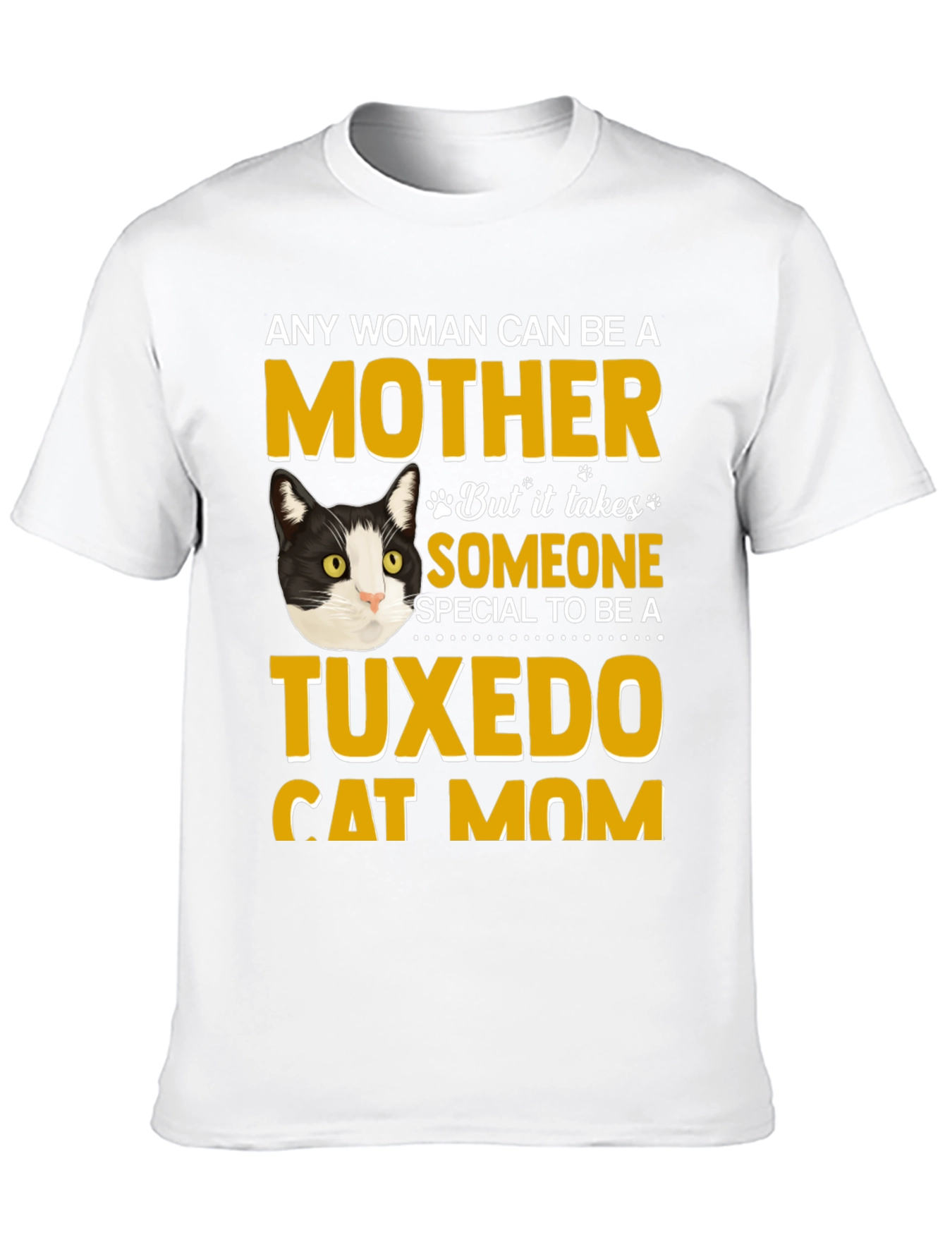 Black Tuxedo Cat Mom T-Shirt - Novelty Apparel view 10
