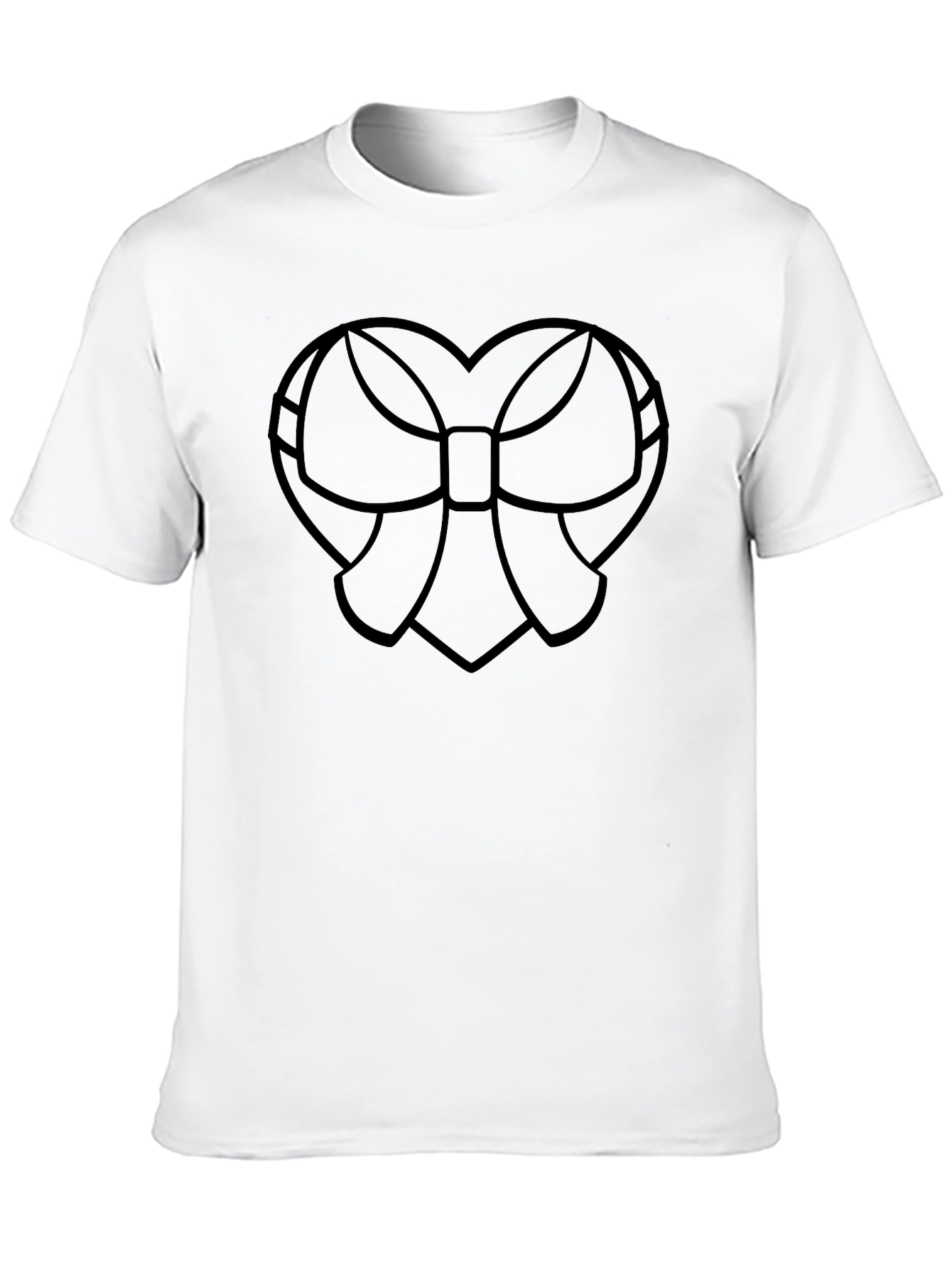 Black Heart Bow Graphic Tee - Stylish Comfort view 10