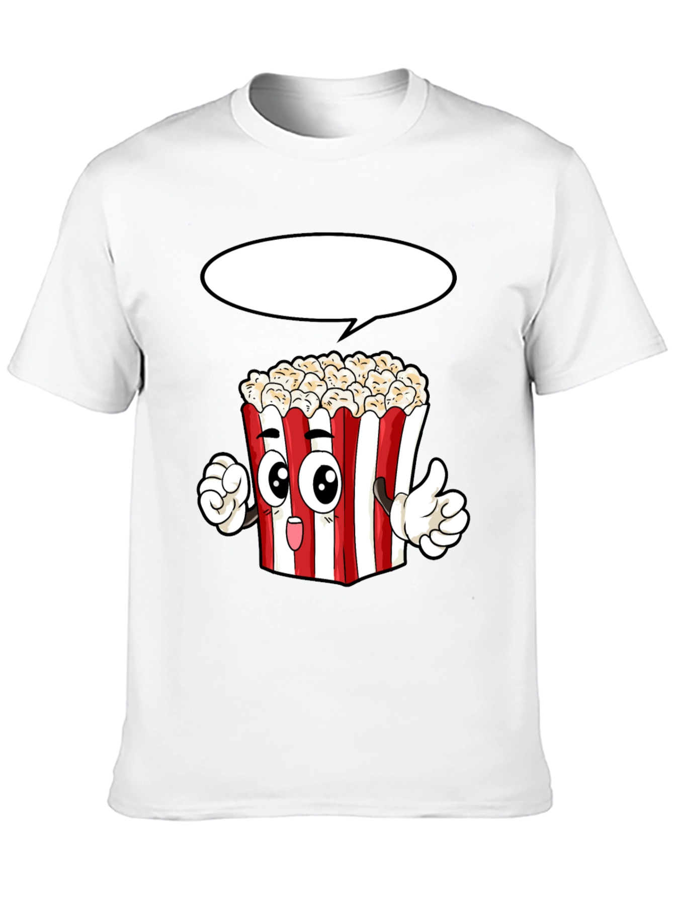 Black Popcorn Cartoon Graphic Novelty T-Shirt view 10