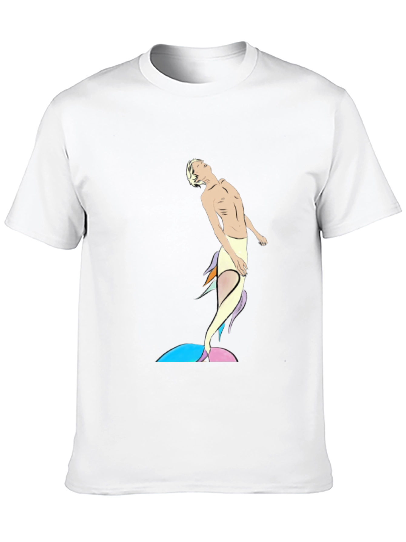 Black Unique Artistic Graphic Print Black T-Shirt view 10