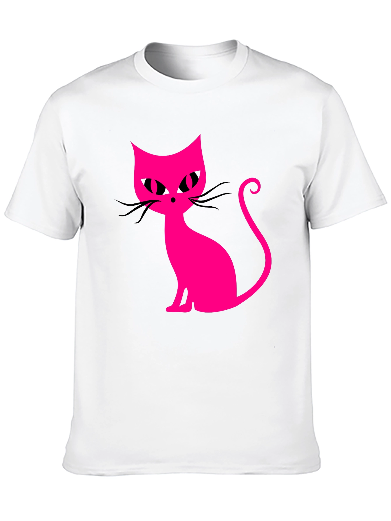 Black Cool Cat Tee - Pink Graphic on Black view 10