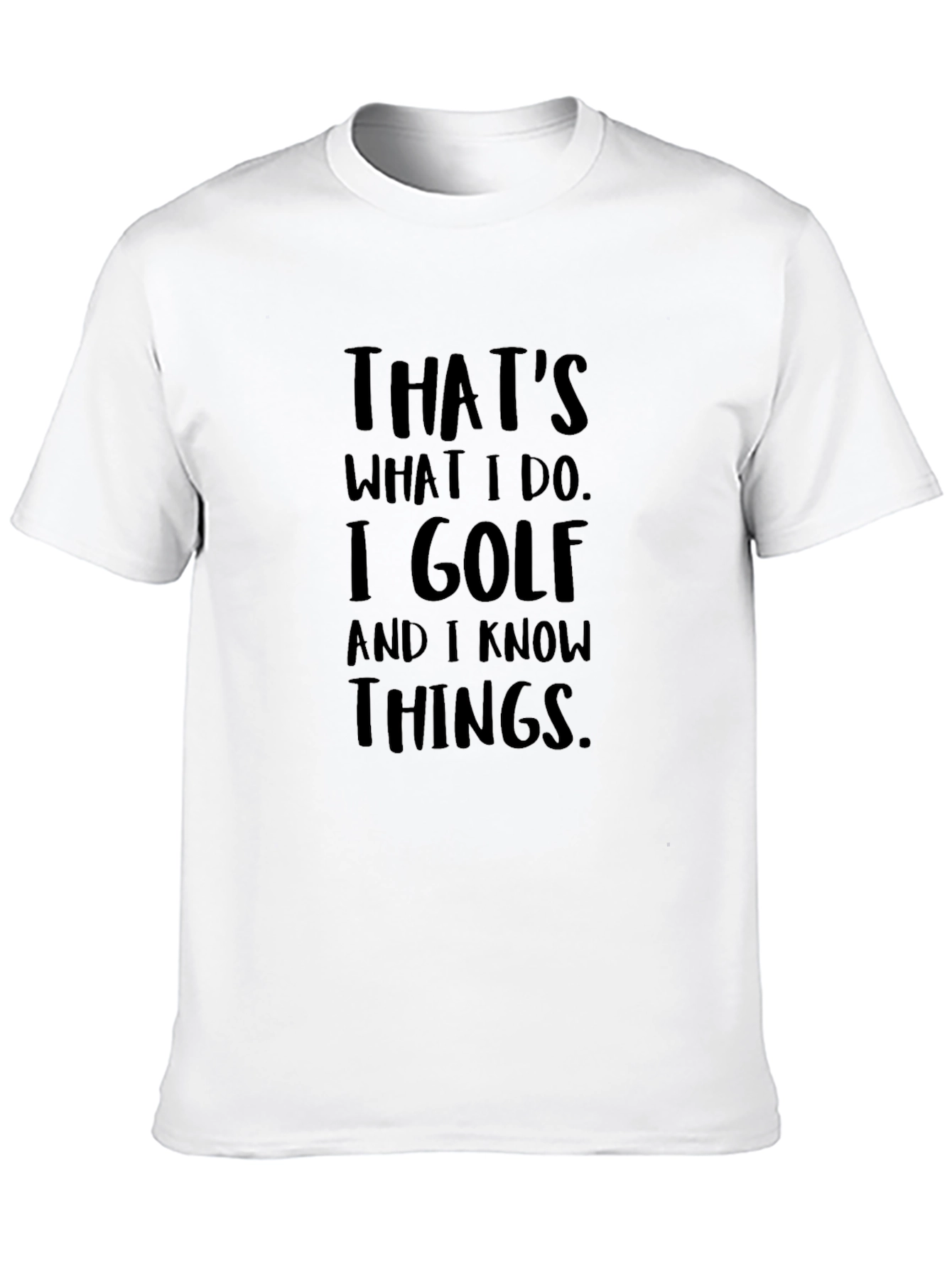 Black Golfing Knowledge T-Shirt view 10