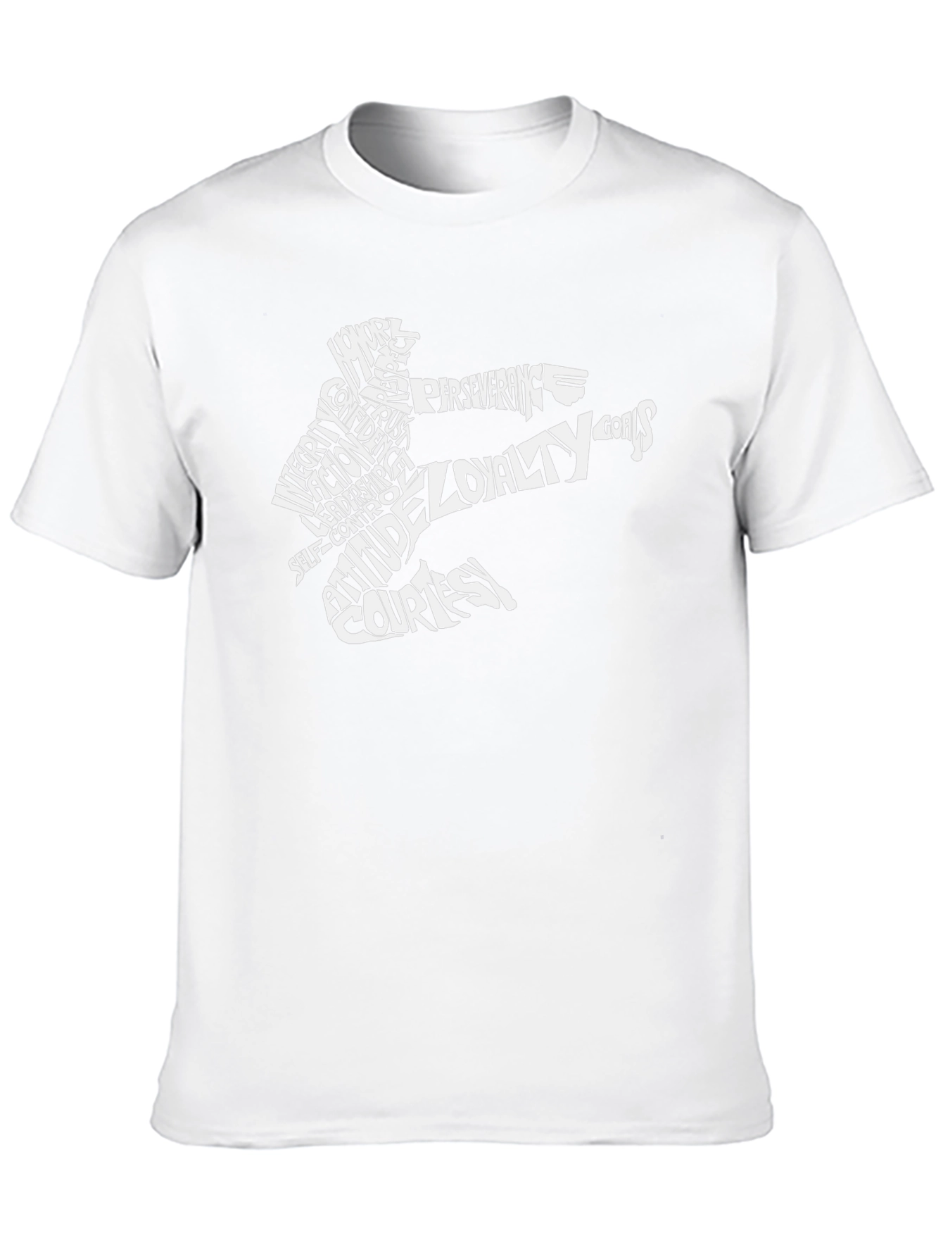 Black Martial Arts Word Art Black T-Shirt view 10