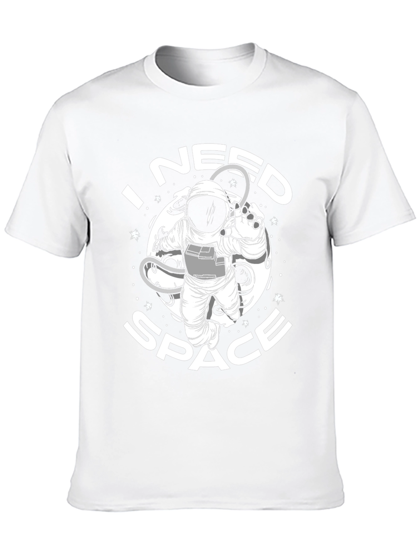 Black I Need Space T-Shirt - Astronaut Graphic Tee view 10