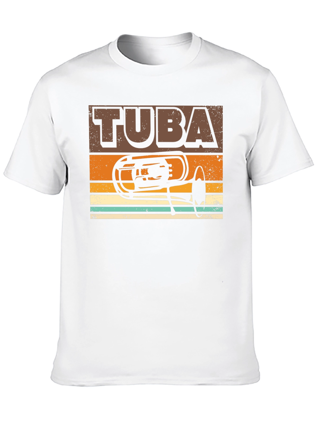 Black Retro Tuba Graphic Tee - Musician's Gift view 10