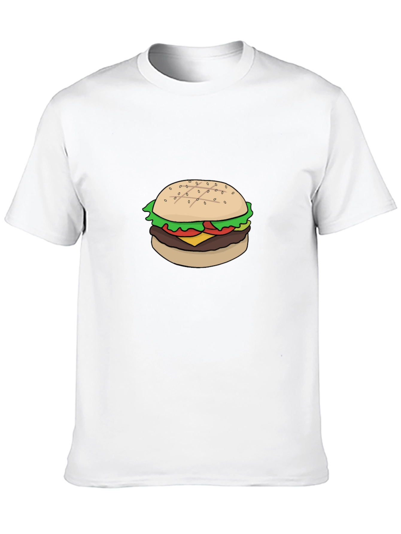 Black Burger Graphic Tee - Casual Black T-Shirt view 10