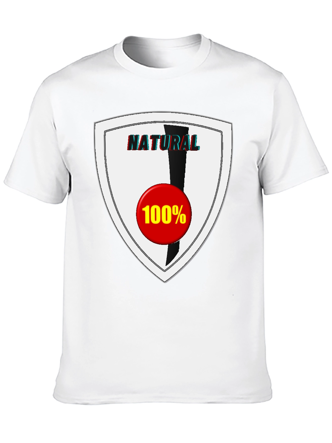 Natural 100% Graphic Tee - Stylish & Comfortable - 10