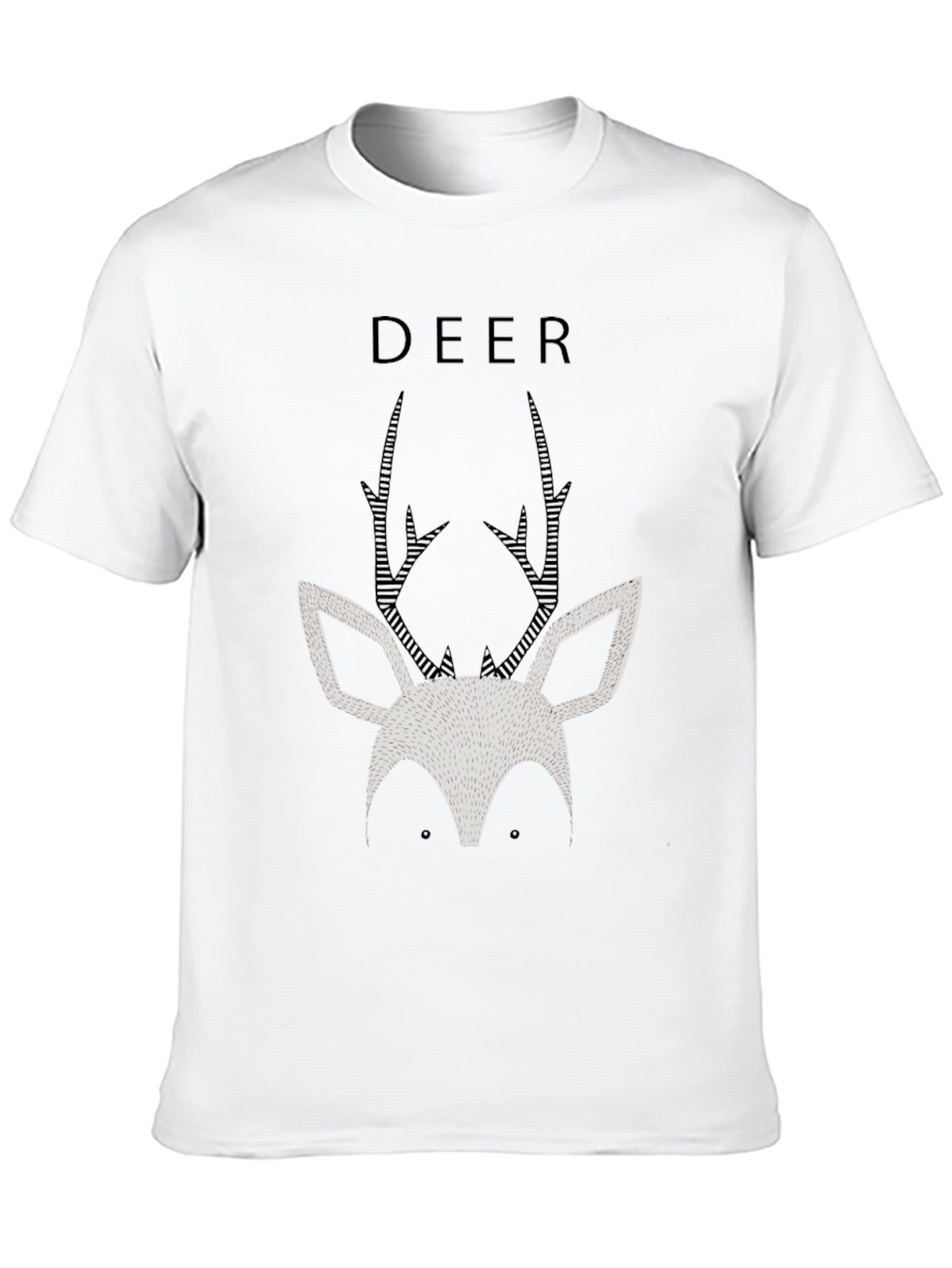Black Deer Graphic Black T-Shirt - Modern Minimalist Design view 10
