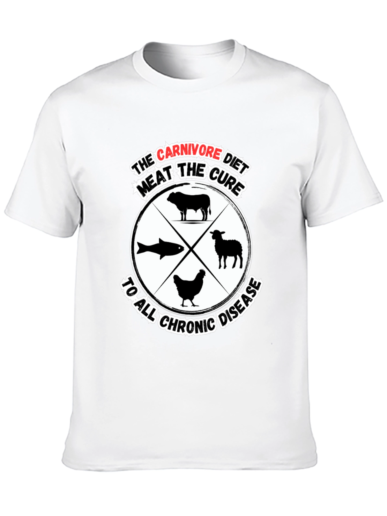 Carnivore Diet Cure Black Graphic T-Shirt - 10