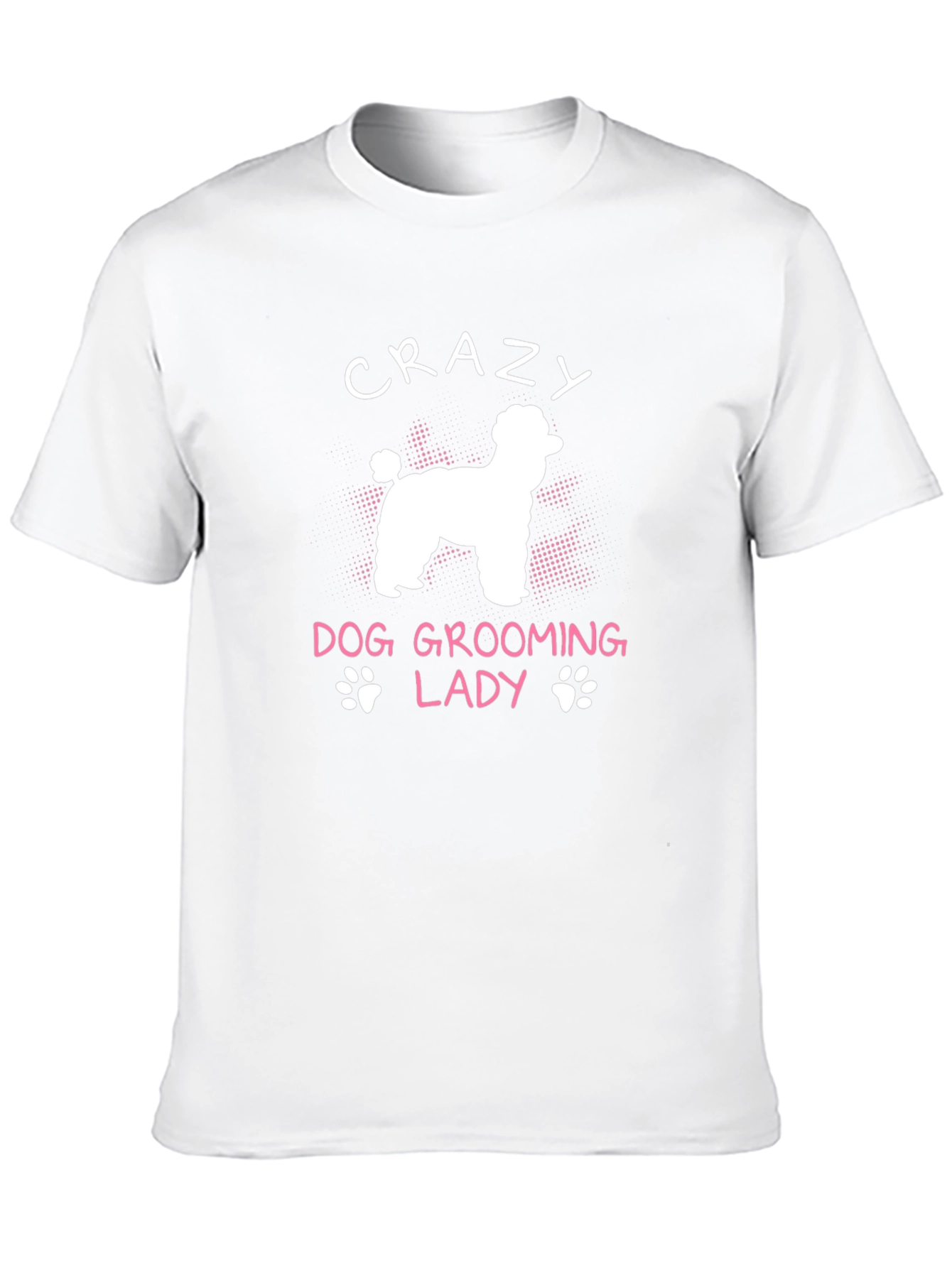 Black Crazy Dog Grooming Lady Graphic Tee view 10