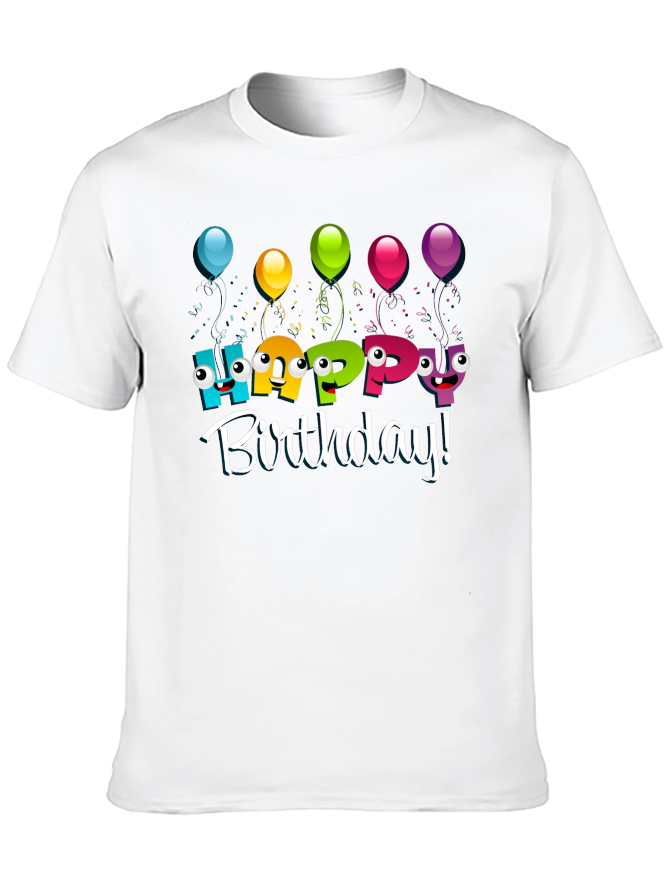 Black Happy Birthday Graphic T-Shirt view 10