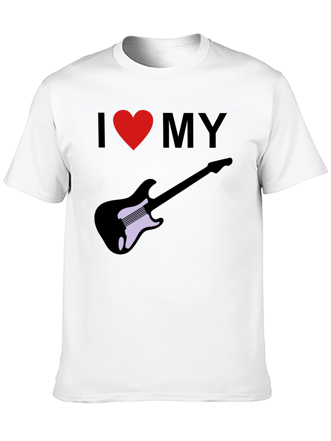Black I Love My Guitar Graphic Tee view 10