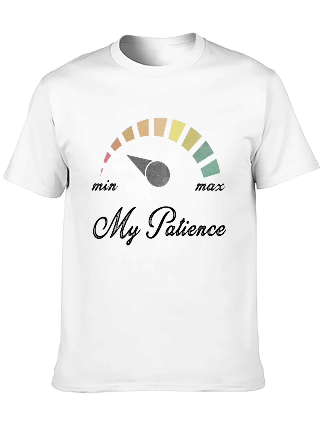 Black My Patience Meter T-Shirt view 10