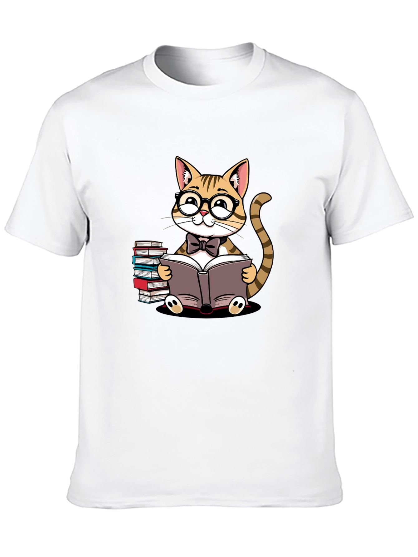 Black Cat Lover T-Shirt - Reading Cat Tee view 10