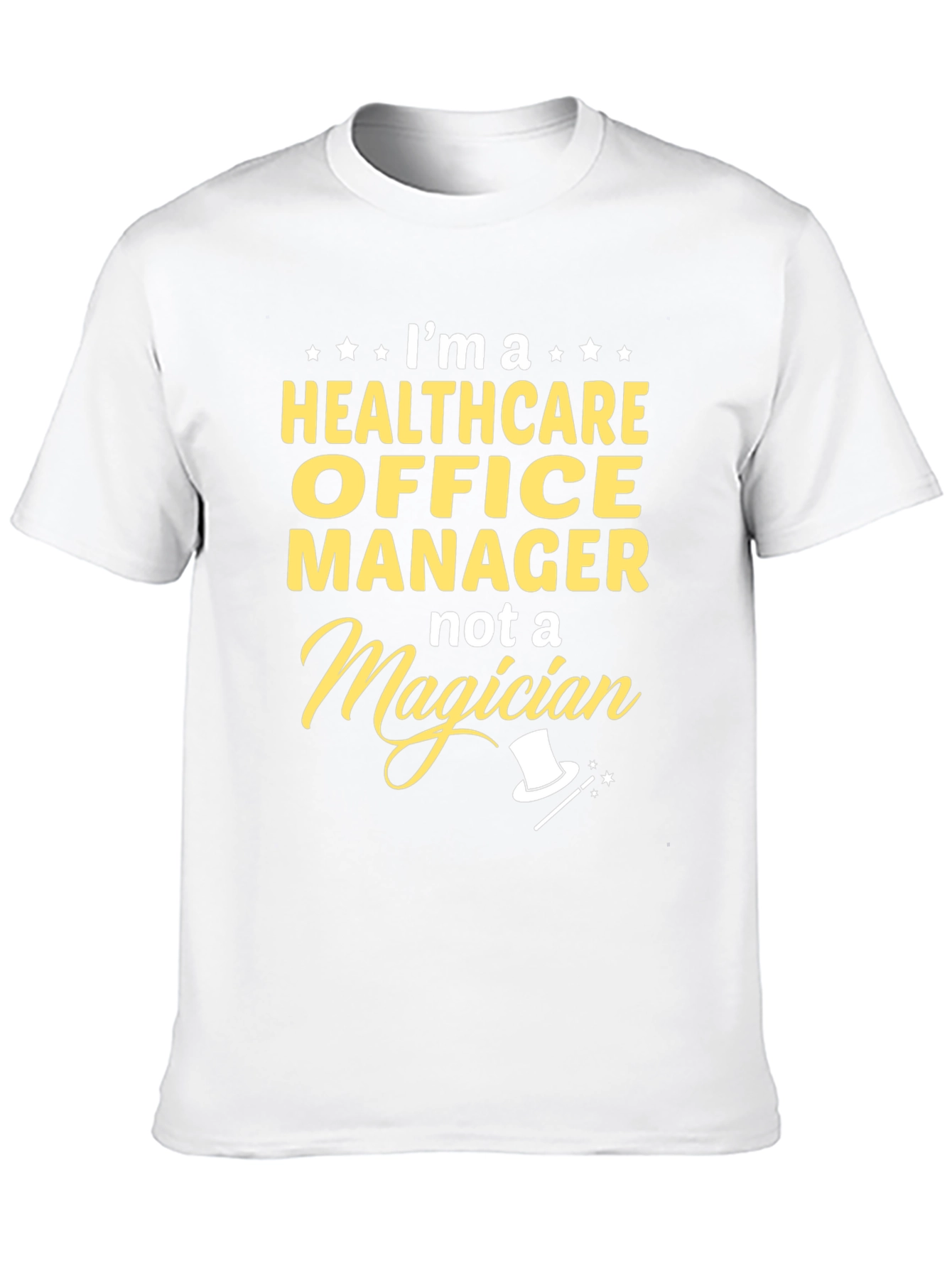 Black Healthcare Office Manager Funny T-Shirt view 10