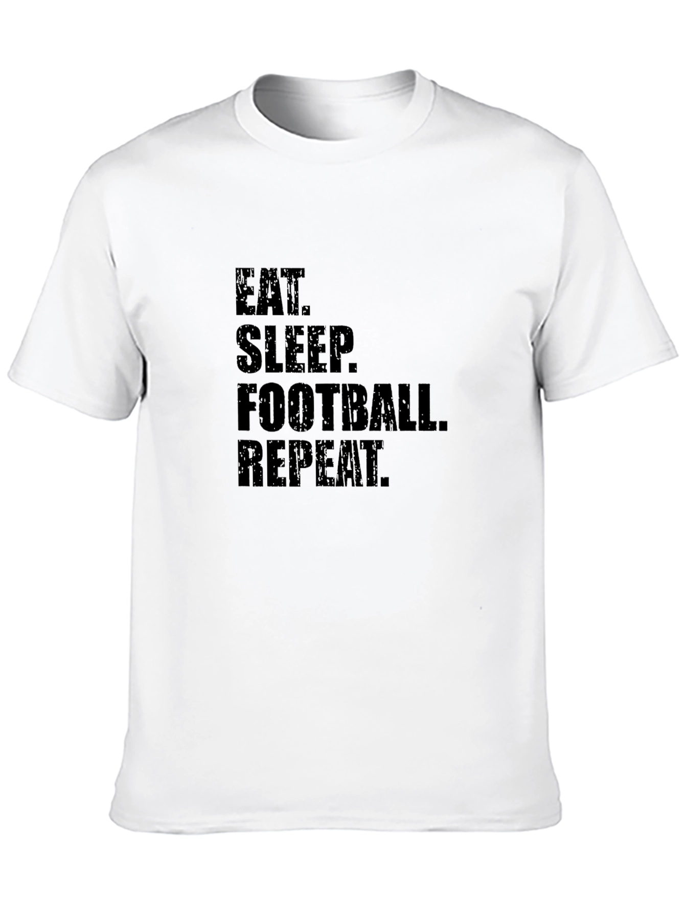 Black Eat Sleep Football Repeat Black T-Shirt view 10