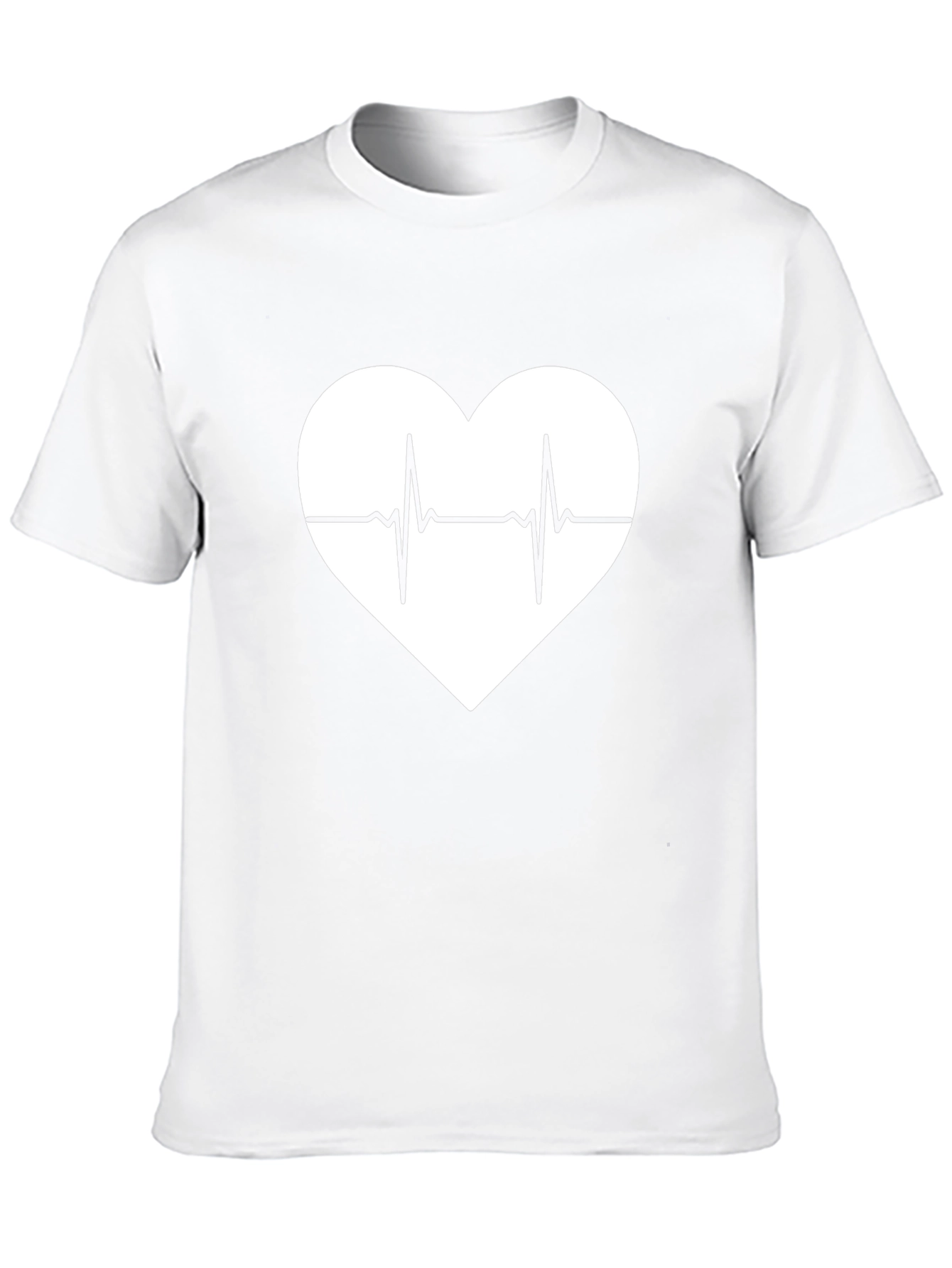Black Heartbeat Heart T-Shirt view 10