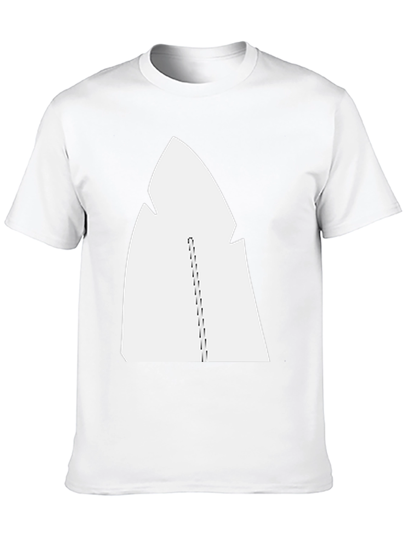 Black Cool Graphic Tee - Abstract White Design on Black view 10
