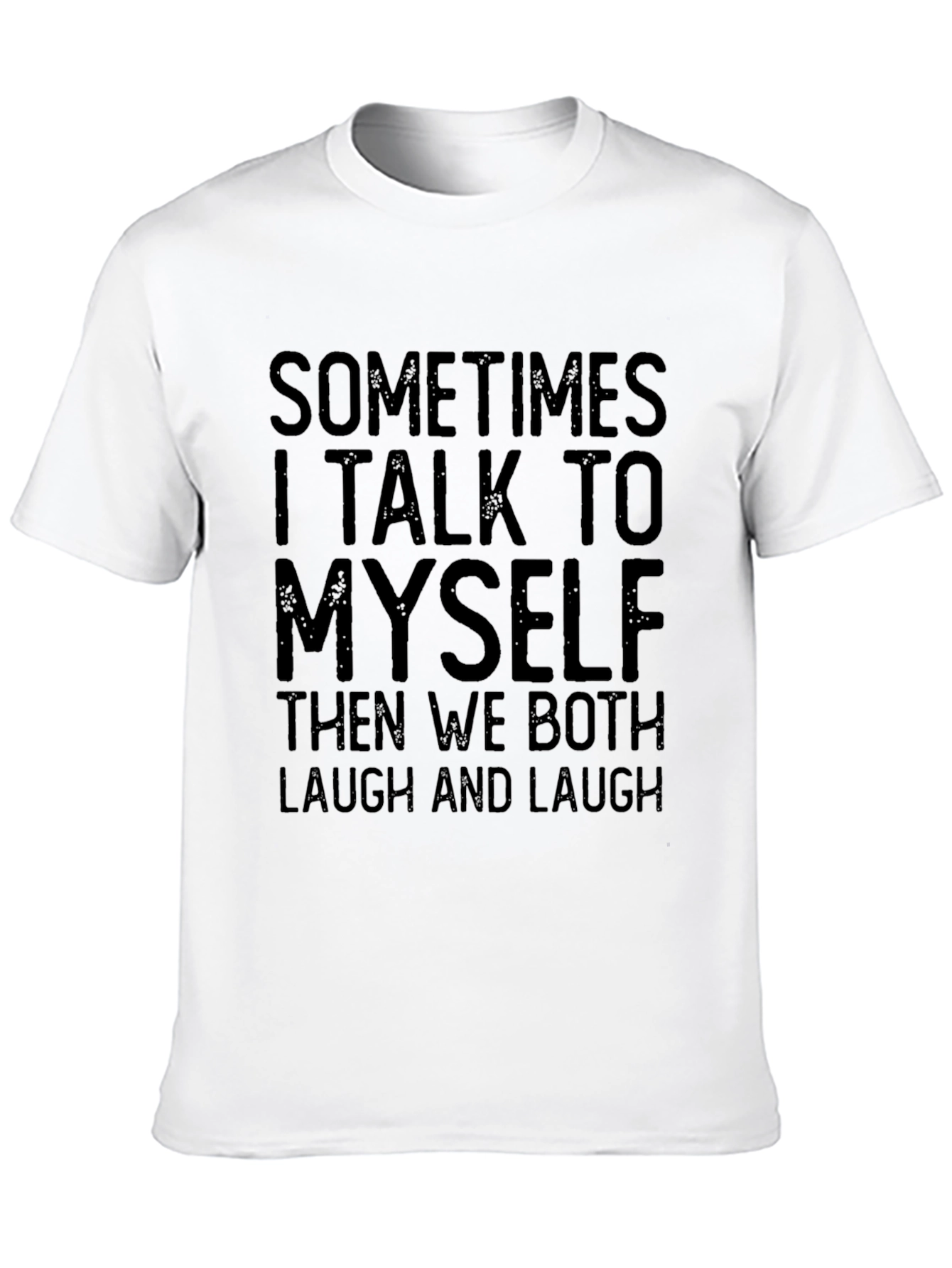 Black Funny "Talk To Myself" Graphic Tee view 10