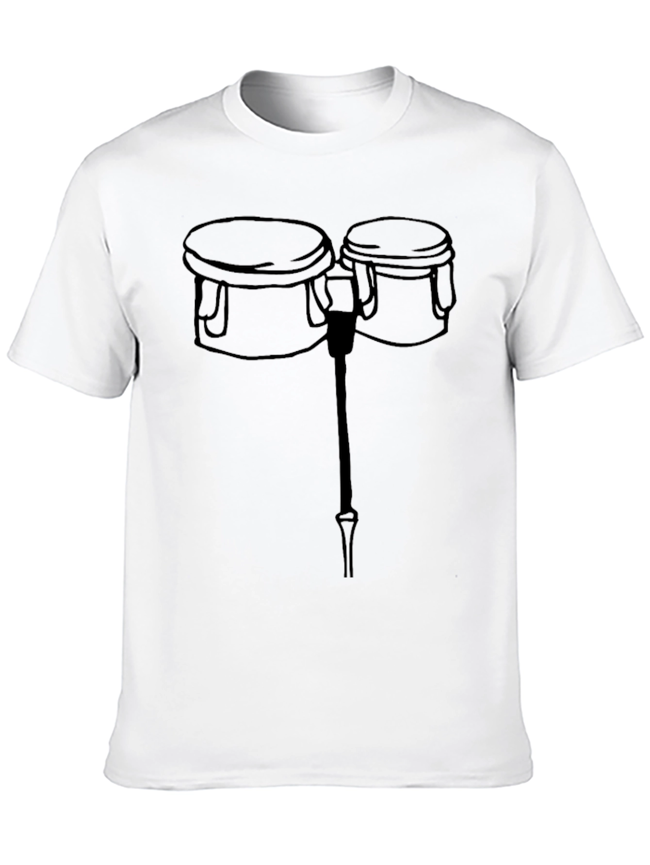 Black Bongo Drum Graphic Tee - Black T-Shirt view 10