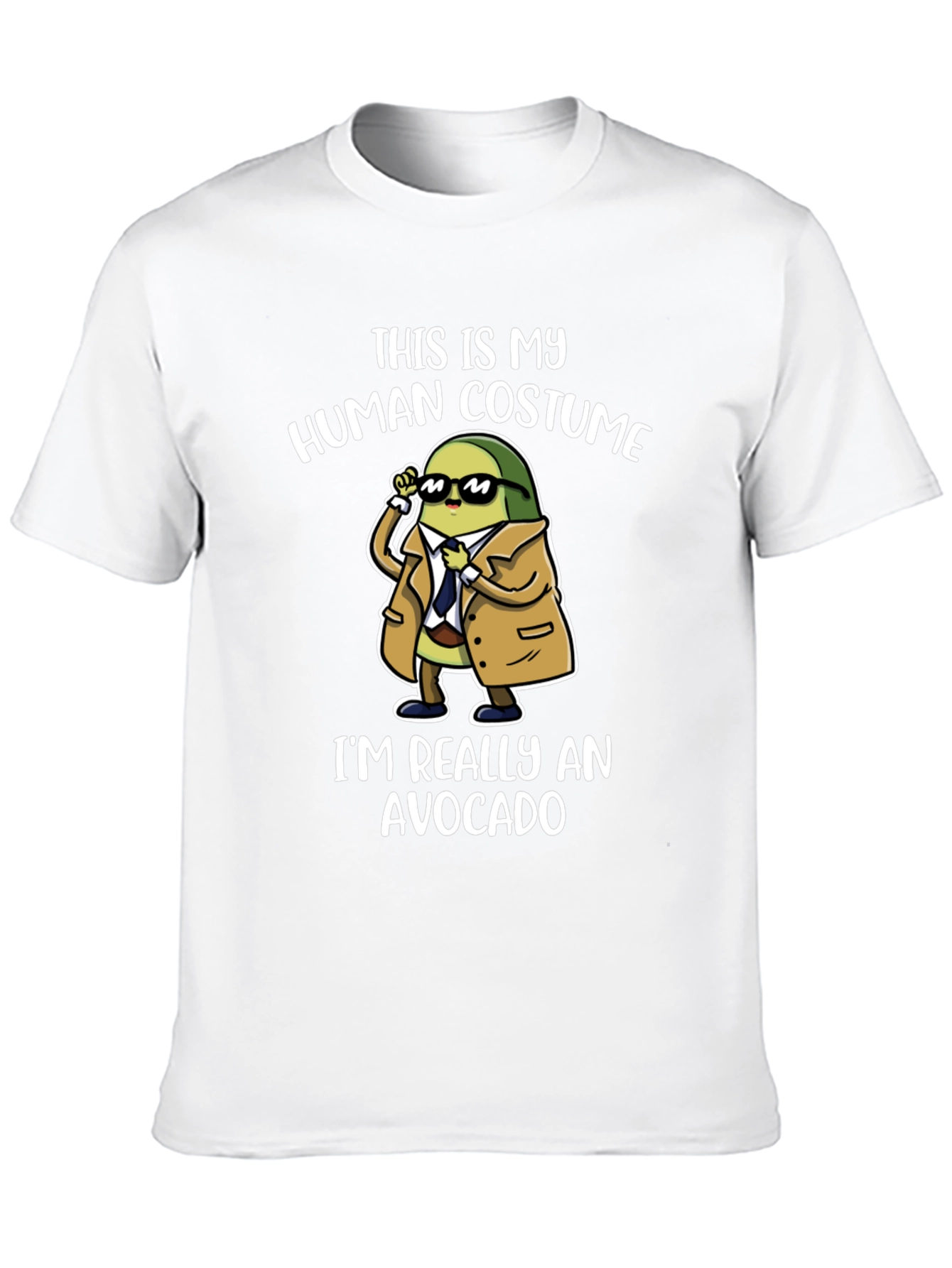 Black Avocado Human Costume Graphic T-Shirt view 10