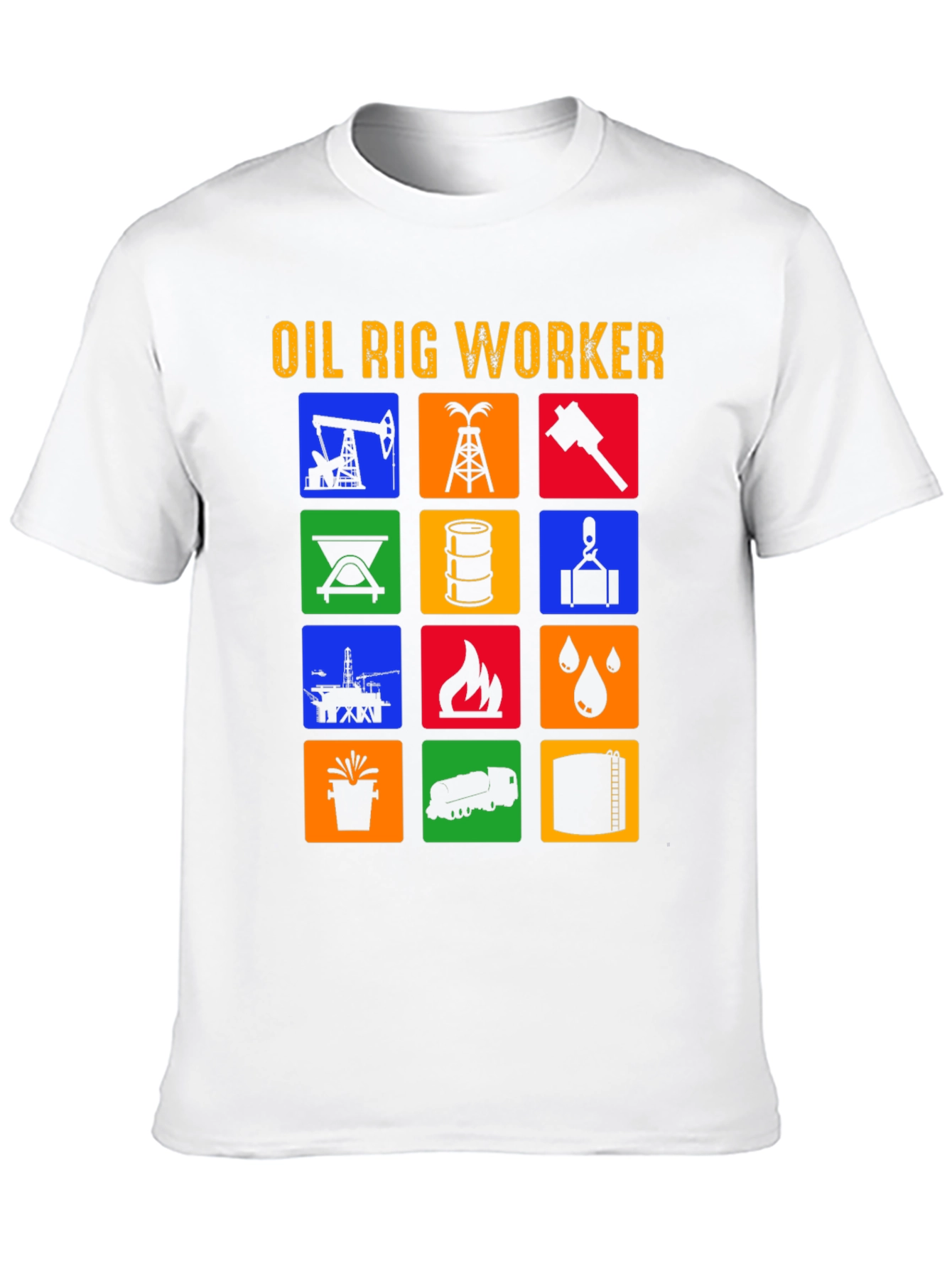 Black Oil Rig Worker Graphic Tee view 10