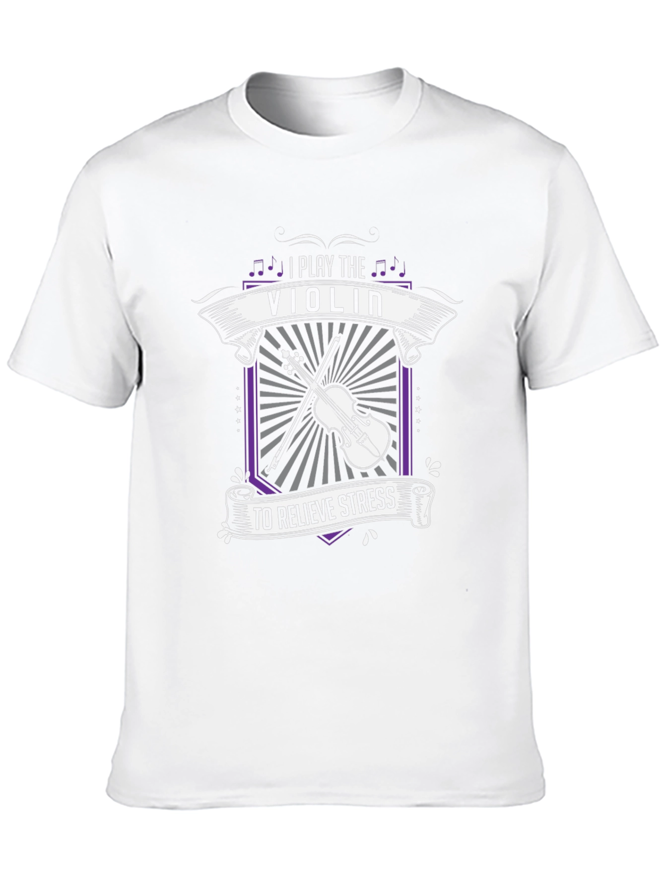 I Play the Violin to Relieve Stress Black T-Shirt - 10