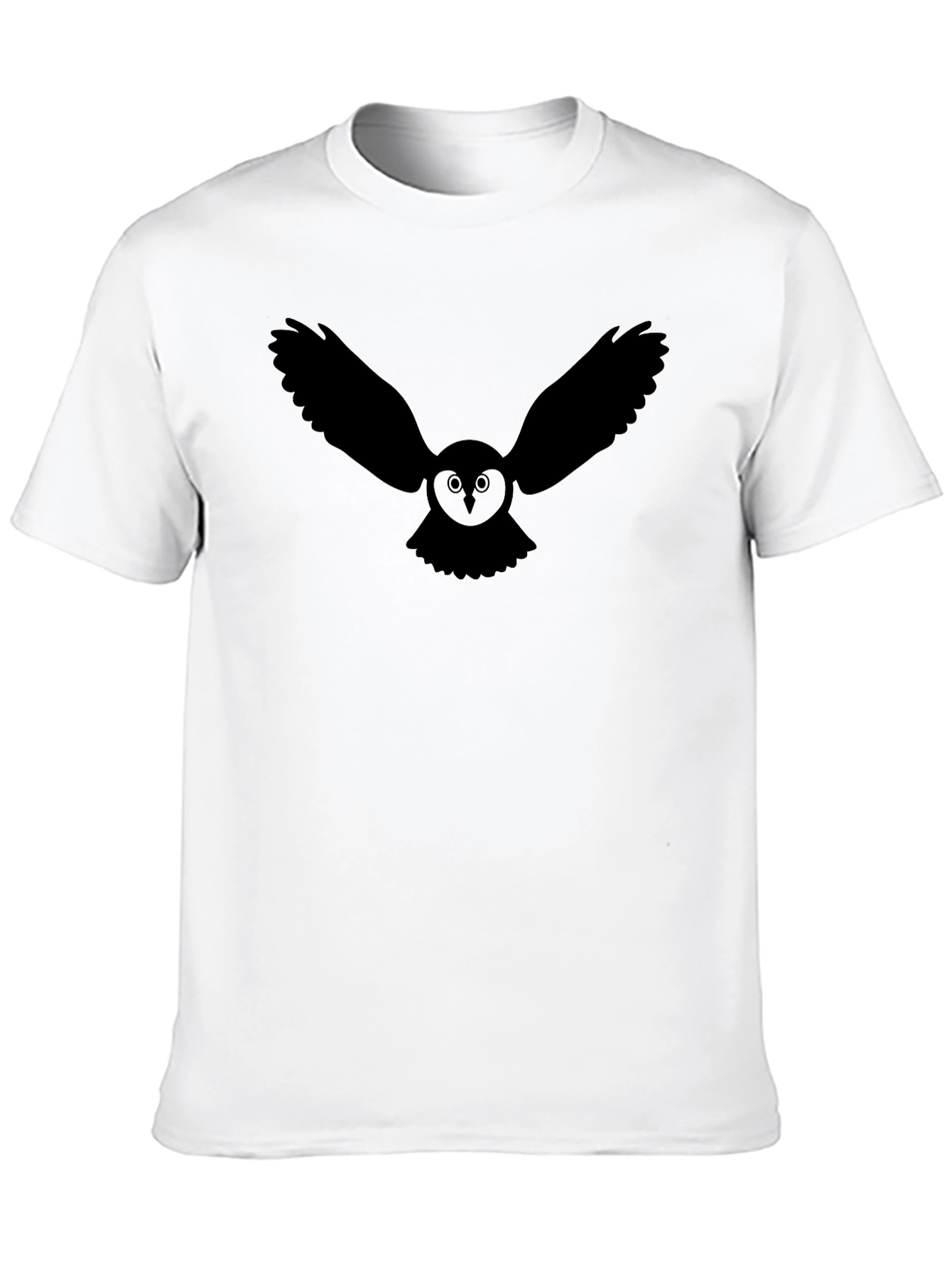 Black Owl Graphic Black T-Shirt - Cool Bird Tee view 10