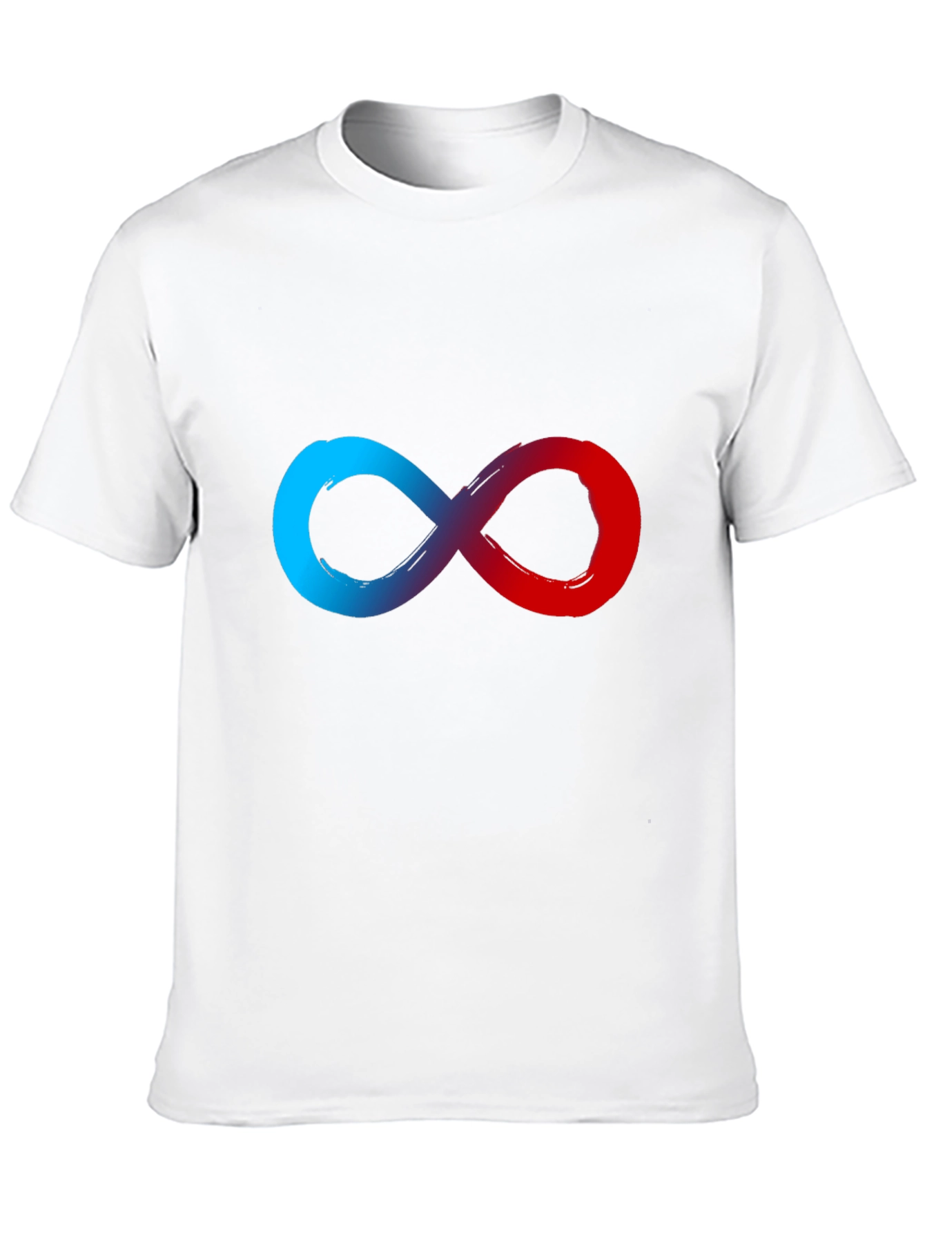 Black Infinity Symbol Graphic Tee - Soft Black Cotton Blend view 10