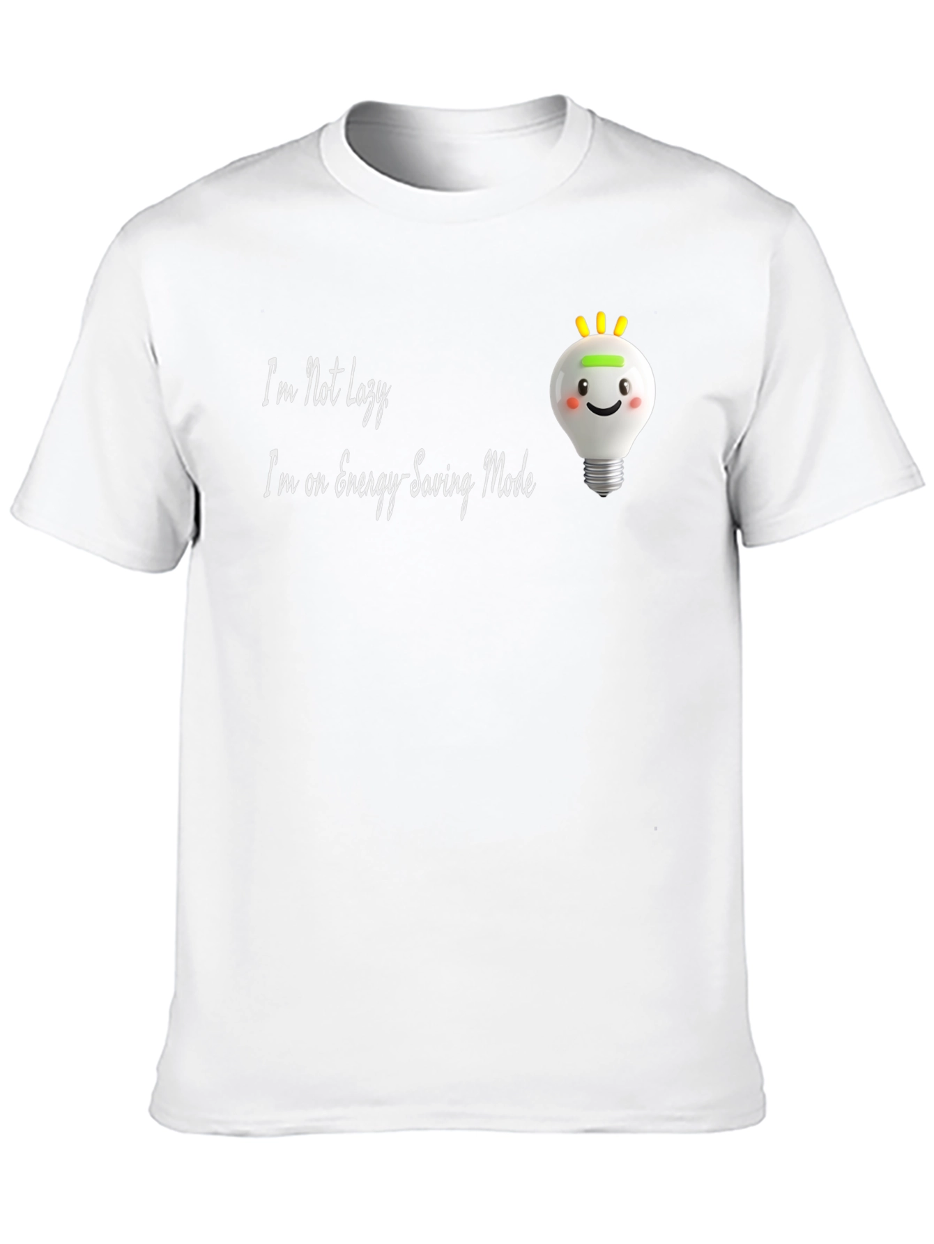 Black Funny Energy Saving Mode Graphic Tee view 10