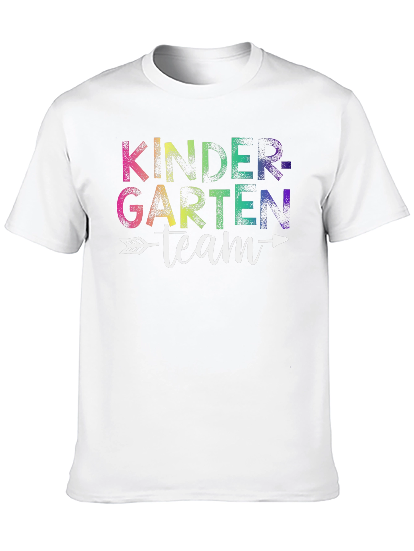Black Kindergarten Team Rainbow Graphic T-Shirt view 10
