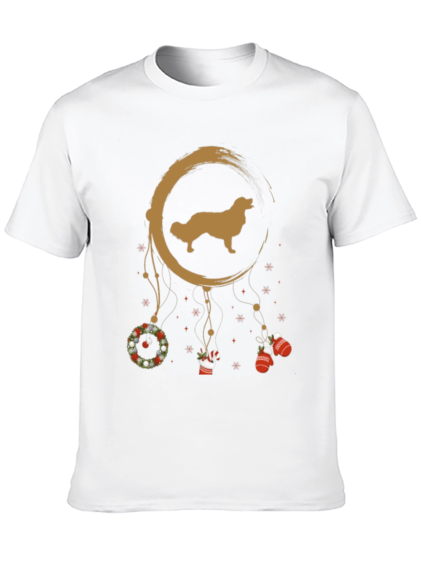 Black Golden Retriever Christmas Dreamcatcher T-Shirt view 10