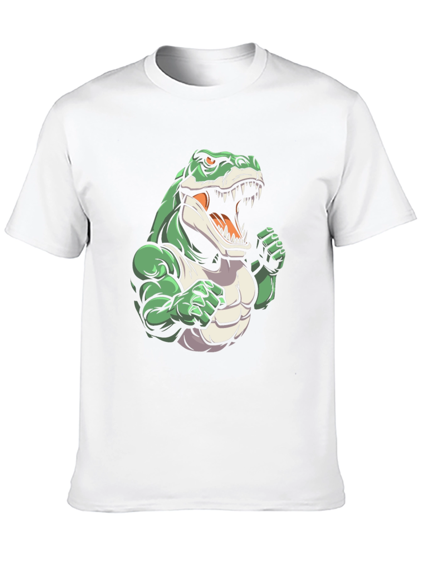 Black Dinosaur Gym T-Shirt - Cartoon Style view 10