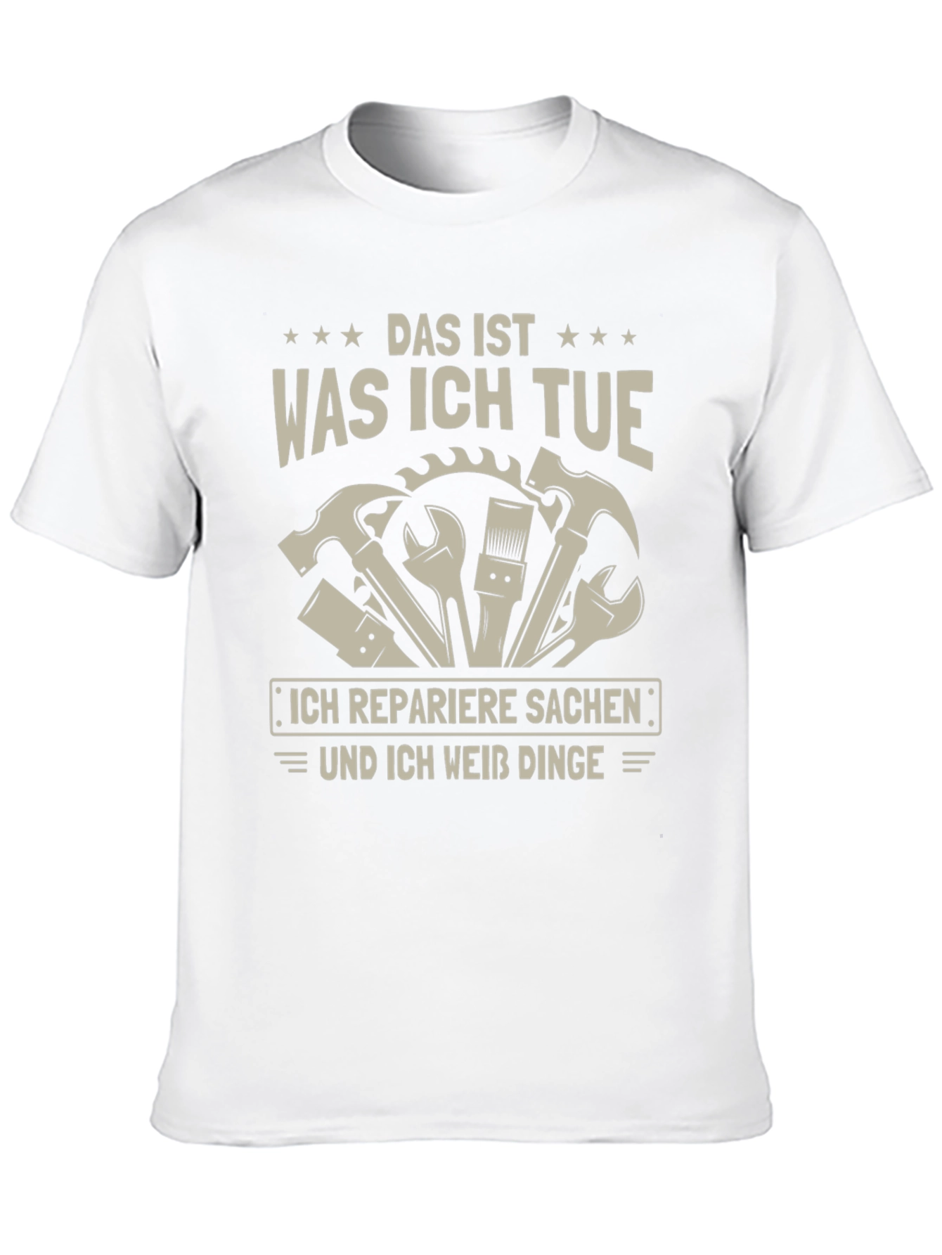 Black Das Ist Was Ich Tue Repairman Graphic Tee view 10